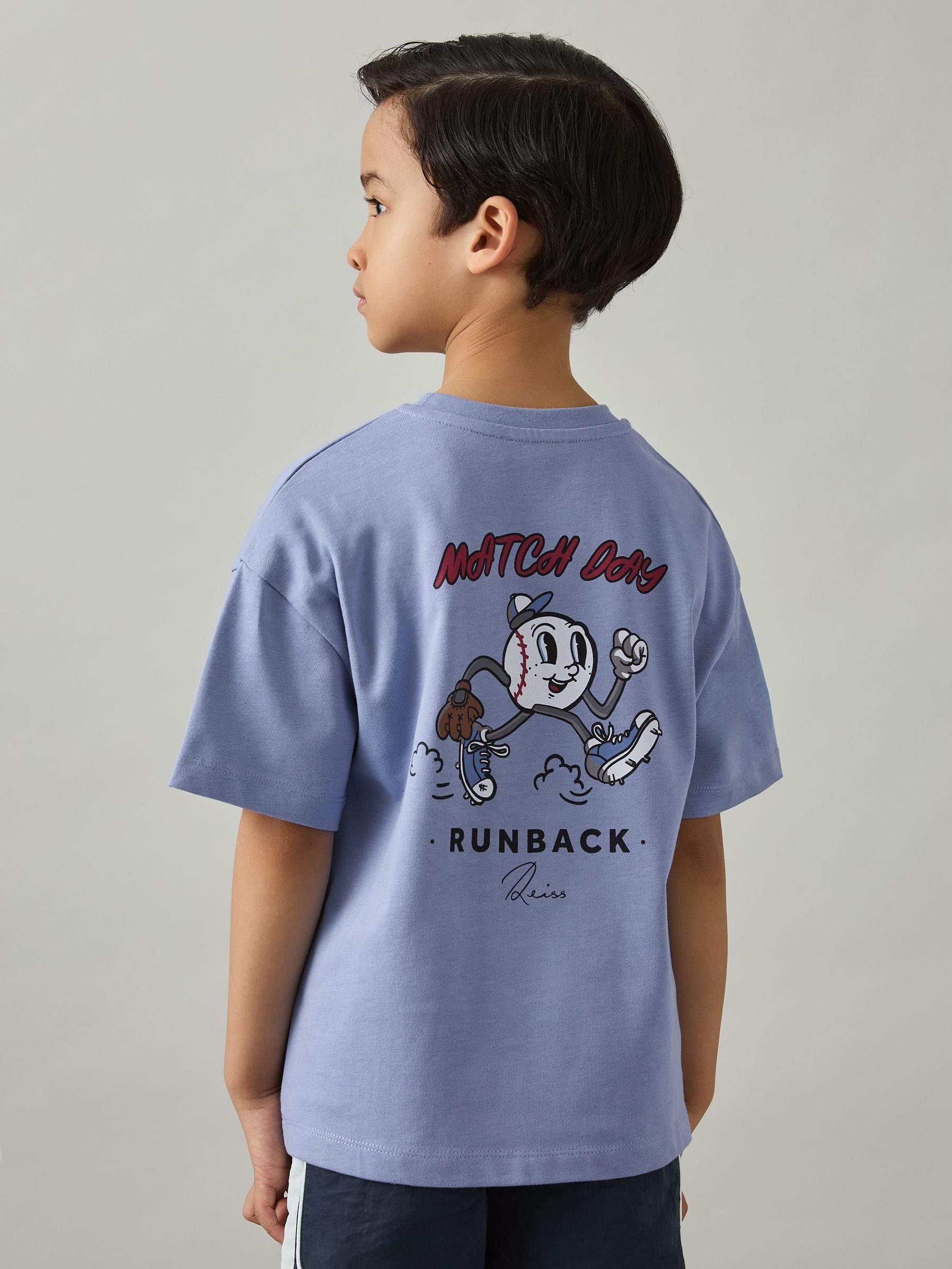 T-shirt oversize en coton 9-13 ans, bleu Airforce (AR3859) | 30 €
