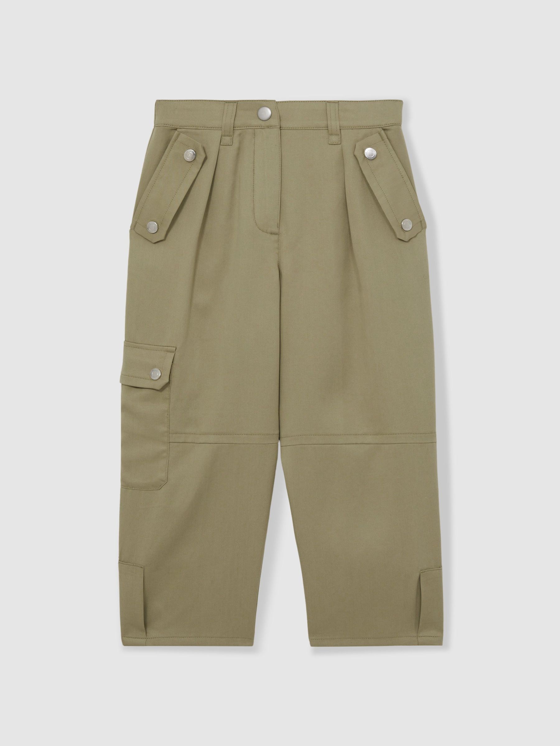 Lyocell-Linen Cargo Trousers in Khaki (AR3869) | US$90