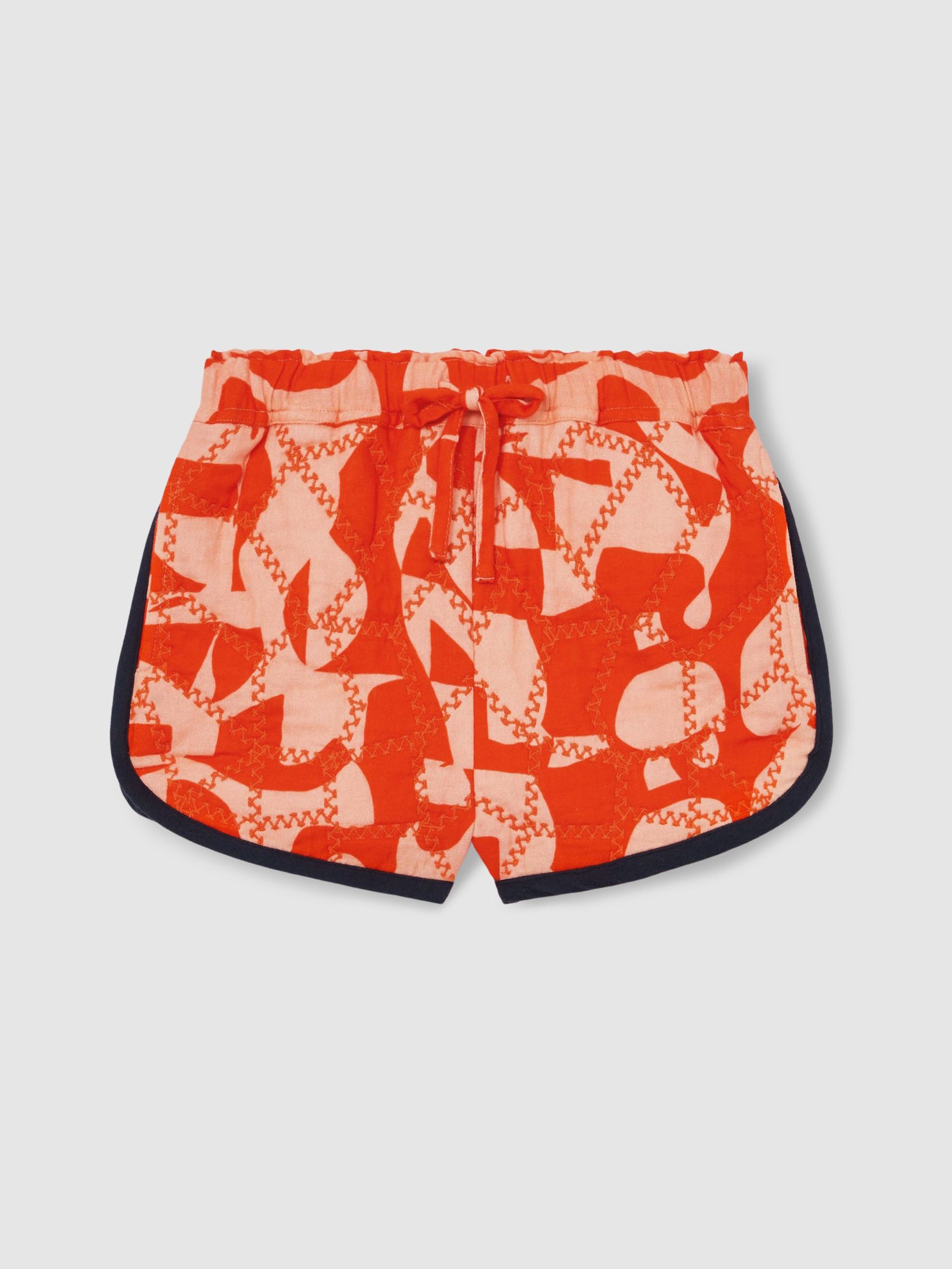 Cotton Graphic-Print Quilted Shorts in Multi (AR3936) | $75