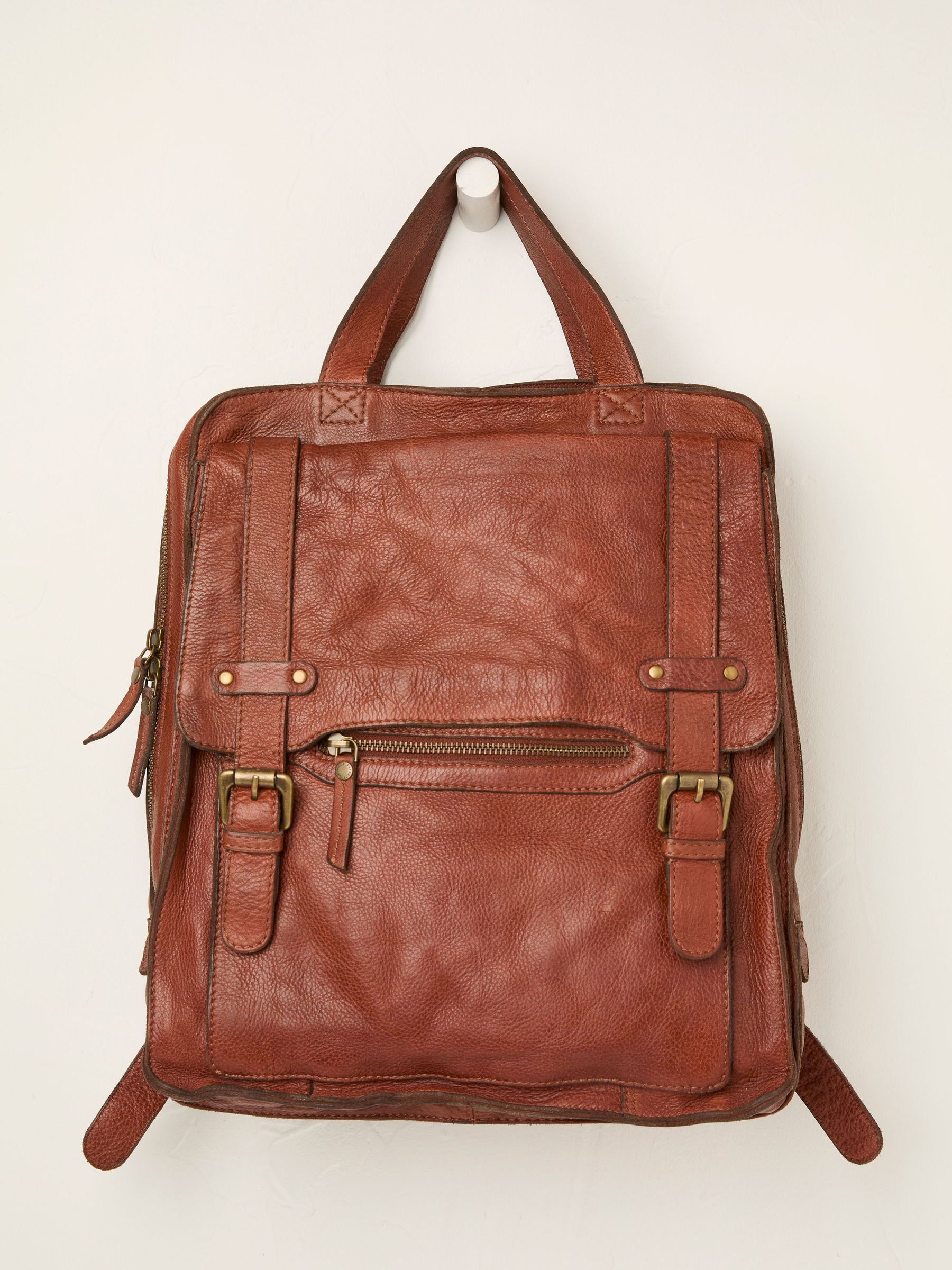 Chestnut Brown Leather Rucksack (AR6284) | $178