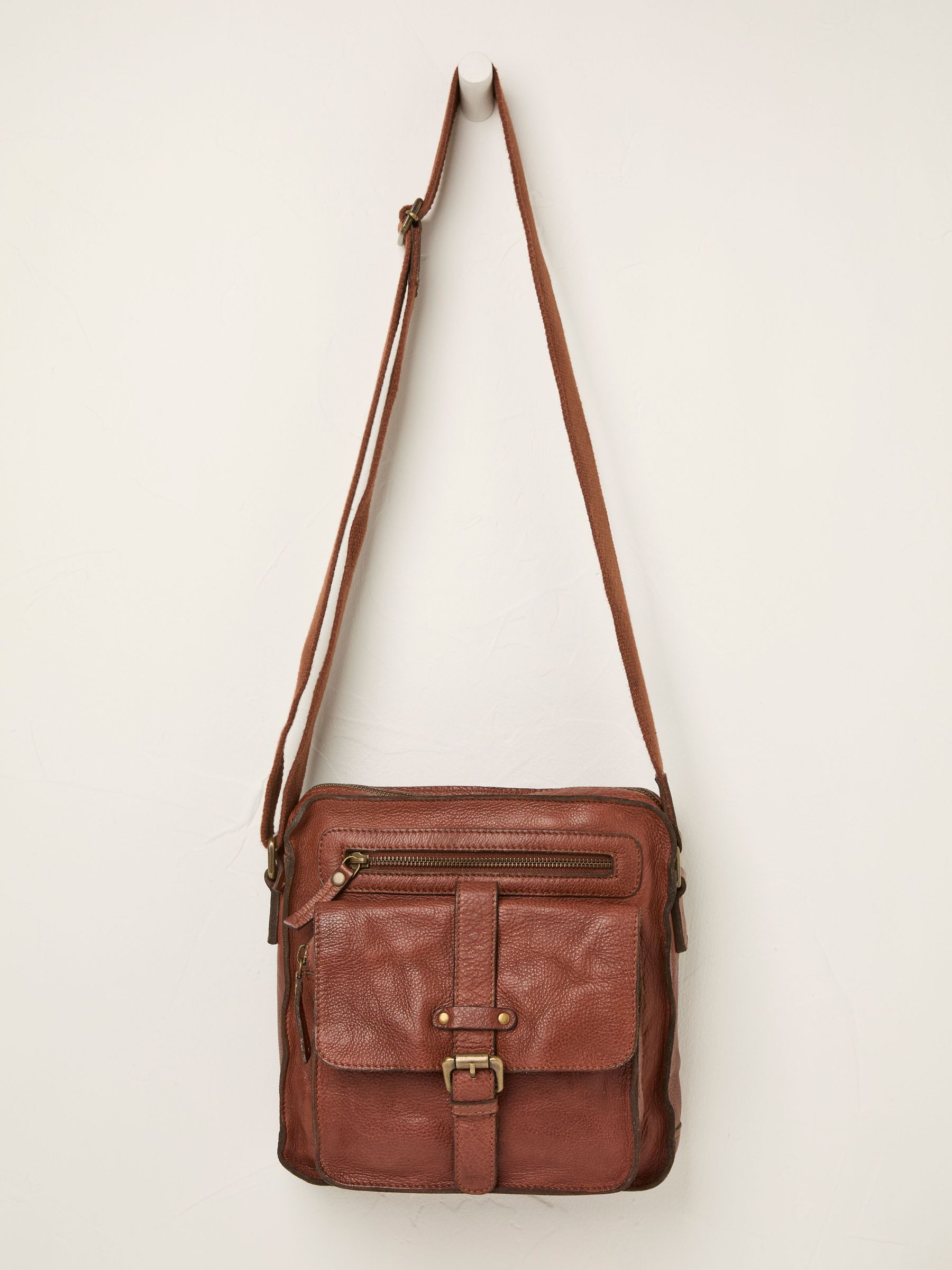 Chestnut Brown Leather Cross-Body Bag (AR6286) | $148