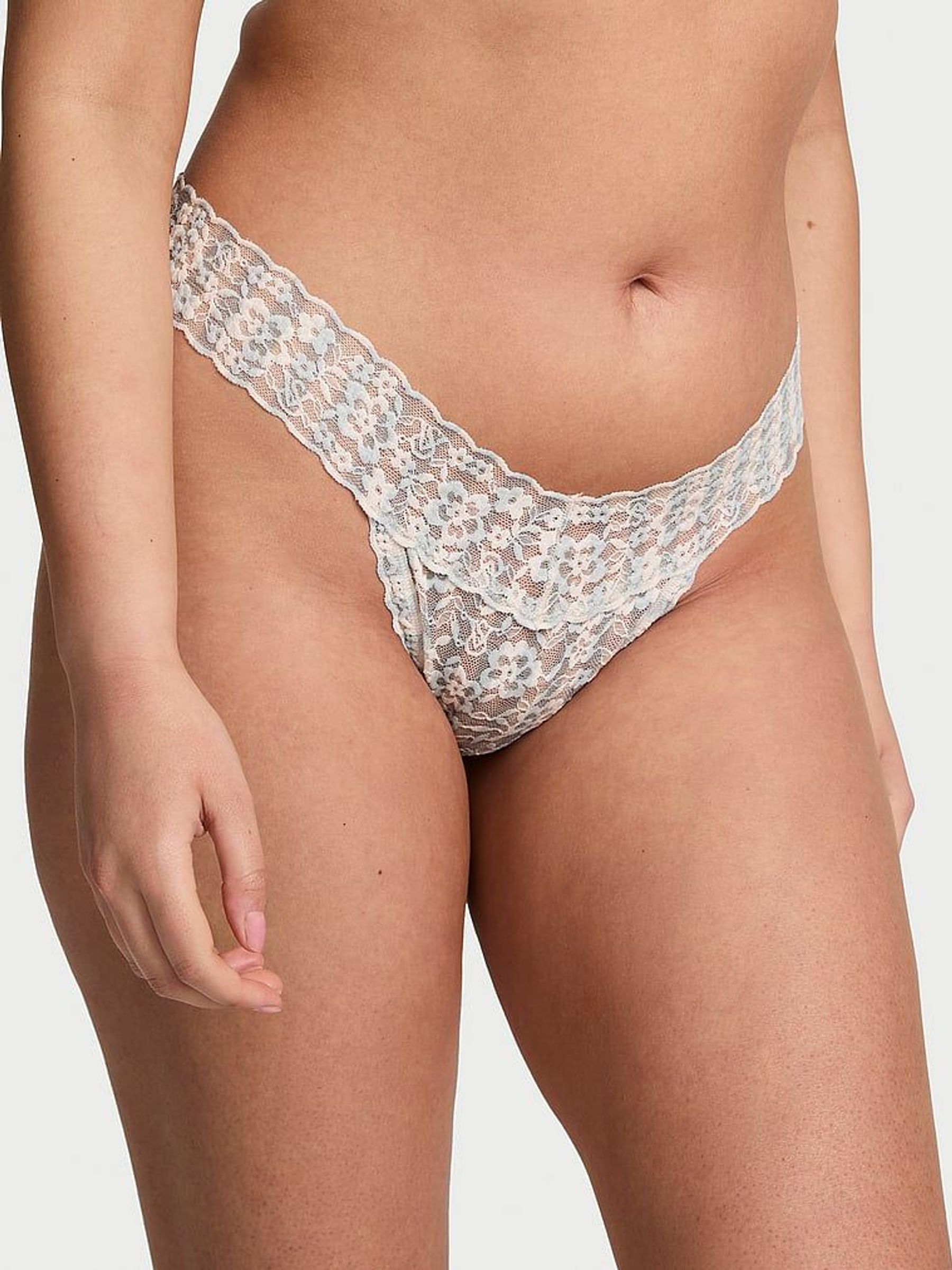 Grey Fog Stripe Thong Knickers (AR7226) | €10.50