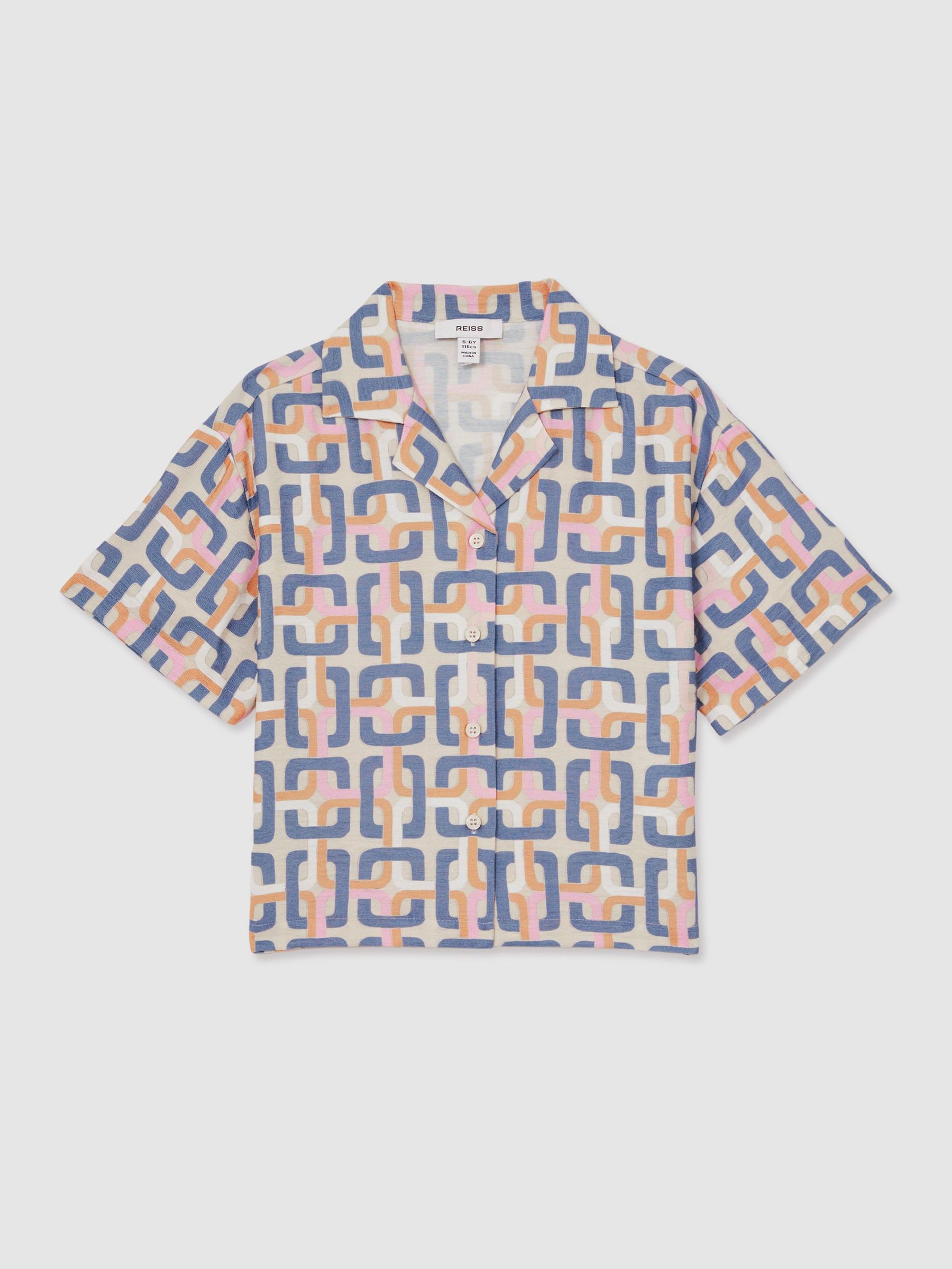 Geometric Chain Print Shirt in Multi (AR9561) | US$75