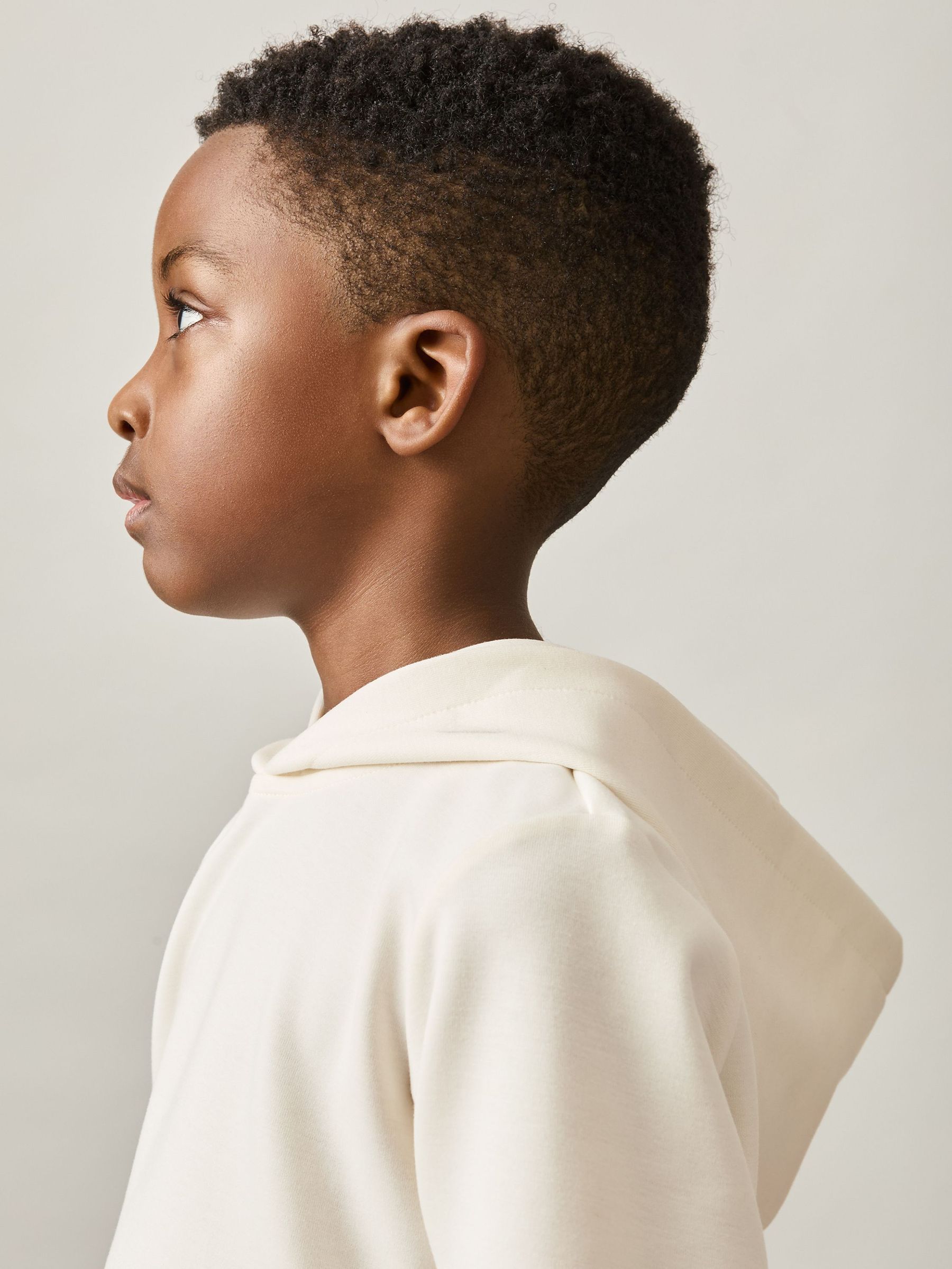 9-13 yrs Interlock Jersey Hoodie in Off White (AR9571) | €55