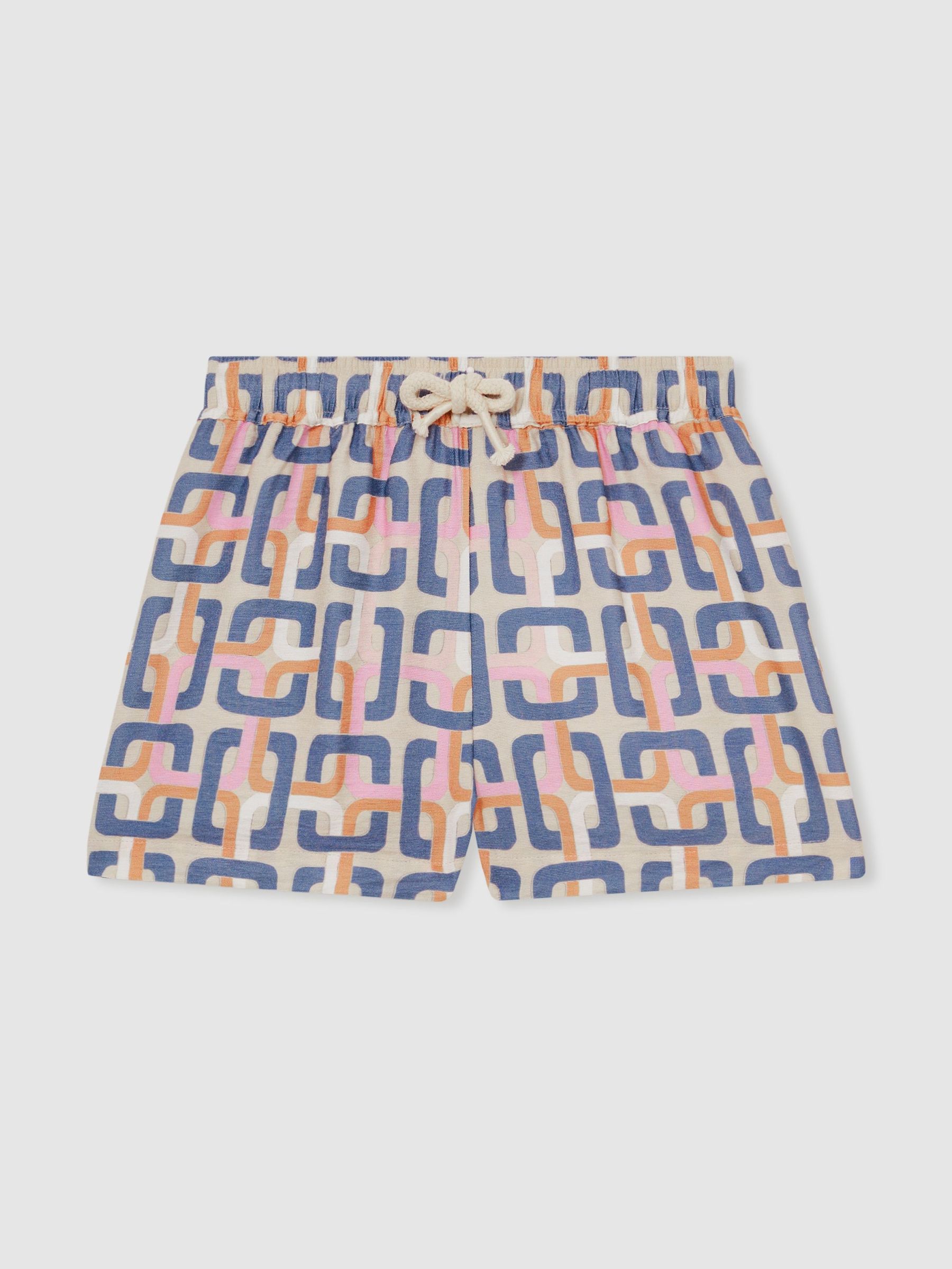 Geometric Chain Print Shorts in Multi (AR9601) | US$75