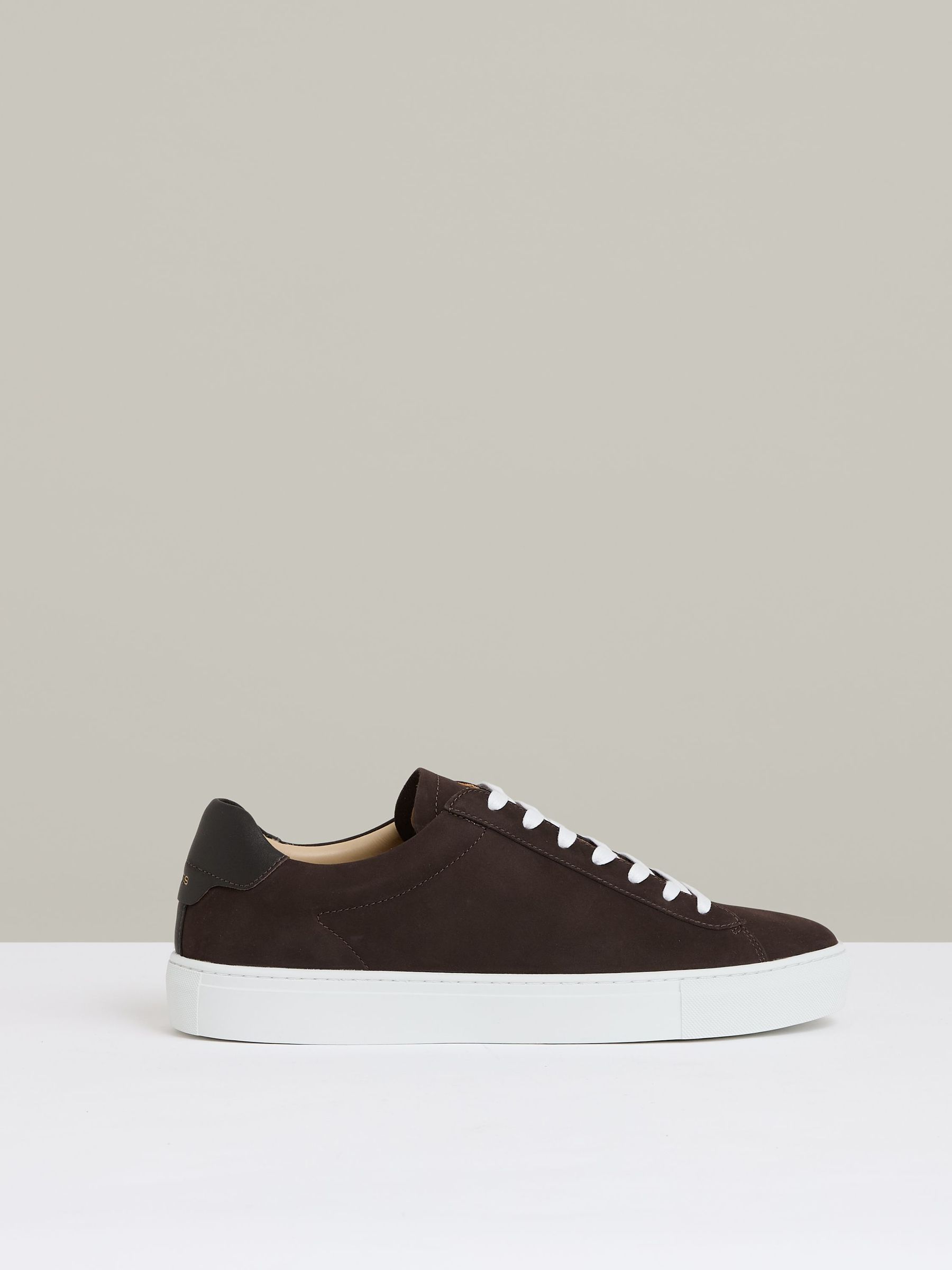 Nubuck-Leather Low-Top Trainers in Dark Chocolate Brown (AR9610) | 386 SAR