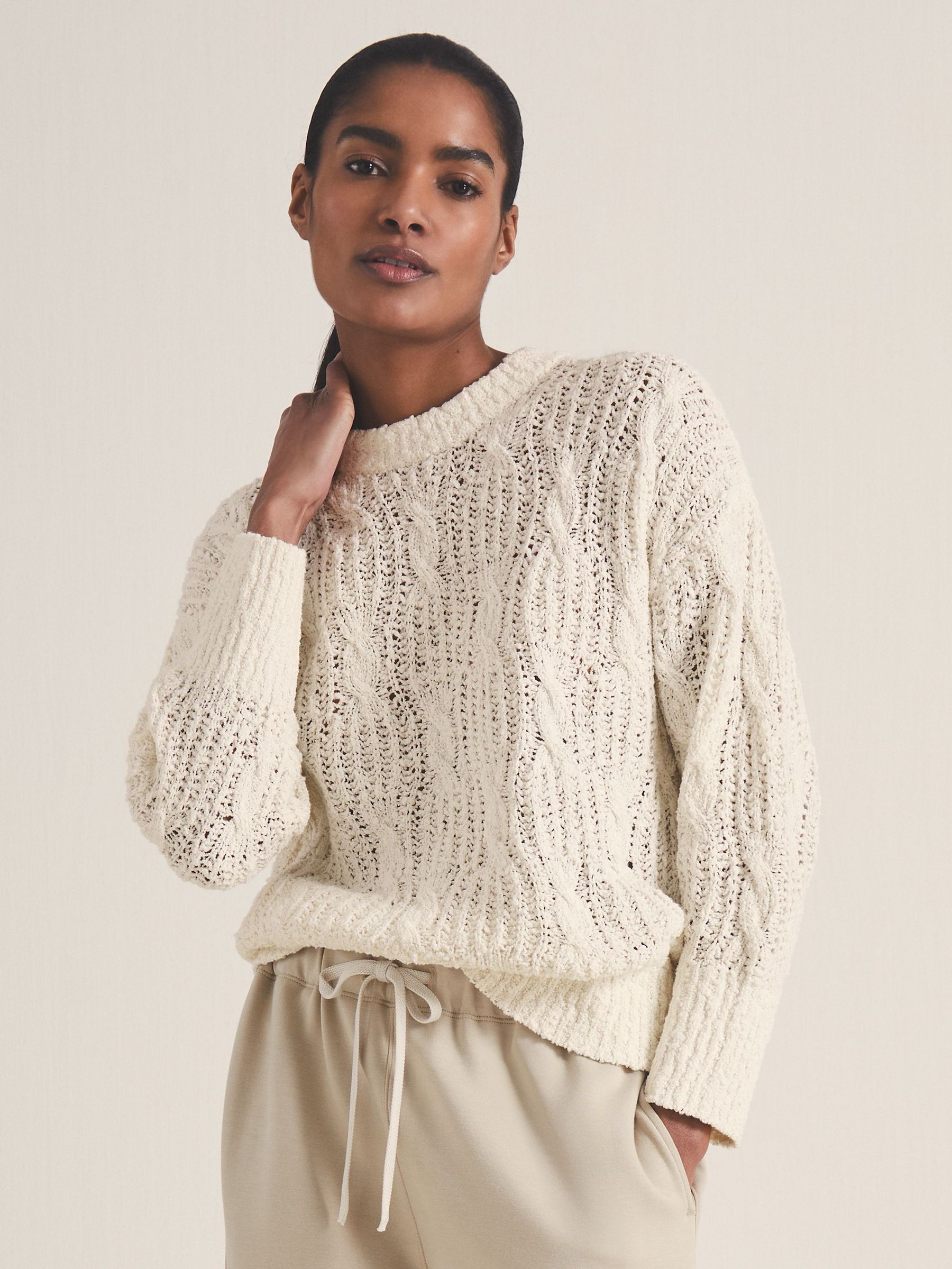 Reiss | Les 100 Ciels Bouclé Jumper in Ivory (AR9623) | US$245