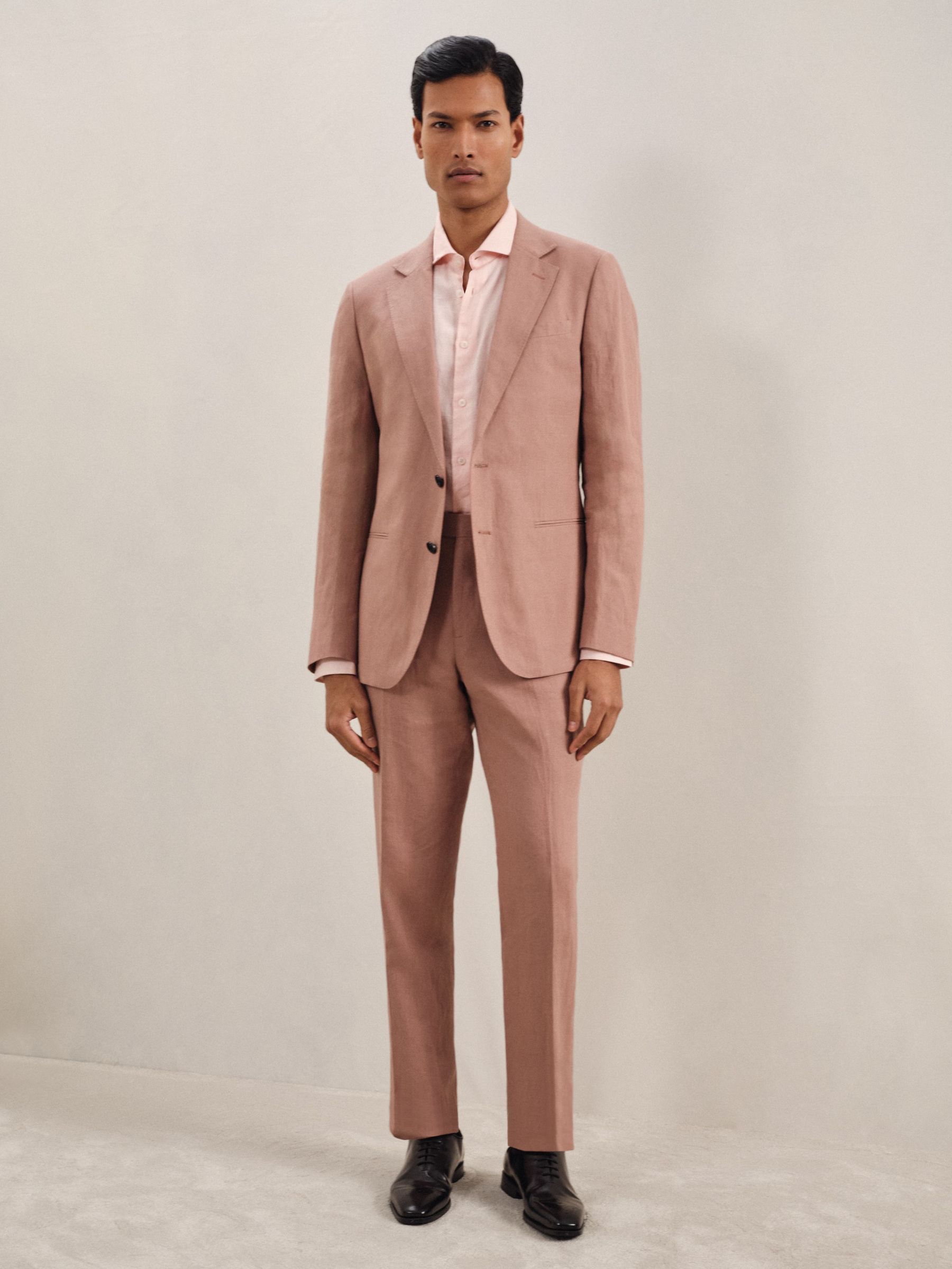 Slim Fit Single Breasted Suit Blazer in Rose Pink (AR9635) | US$545
