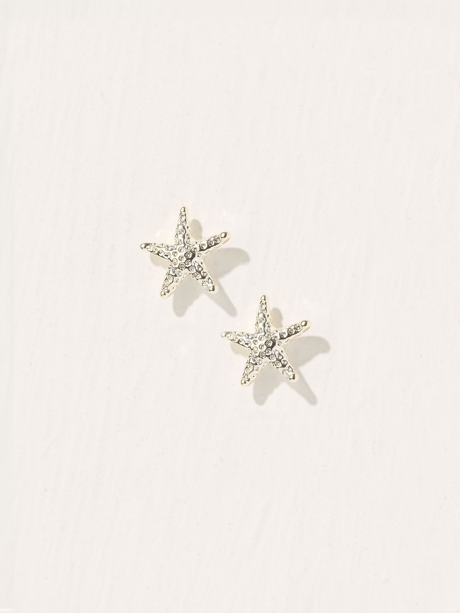 Silver Tone Starfish Stud Earrings (AT0425) | $14