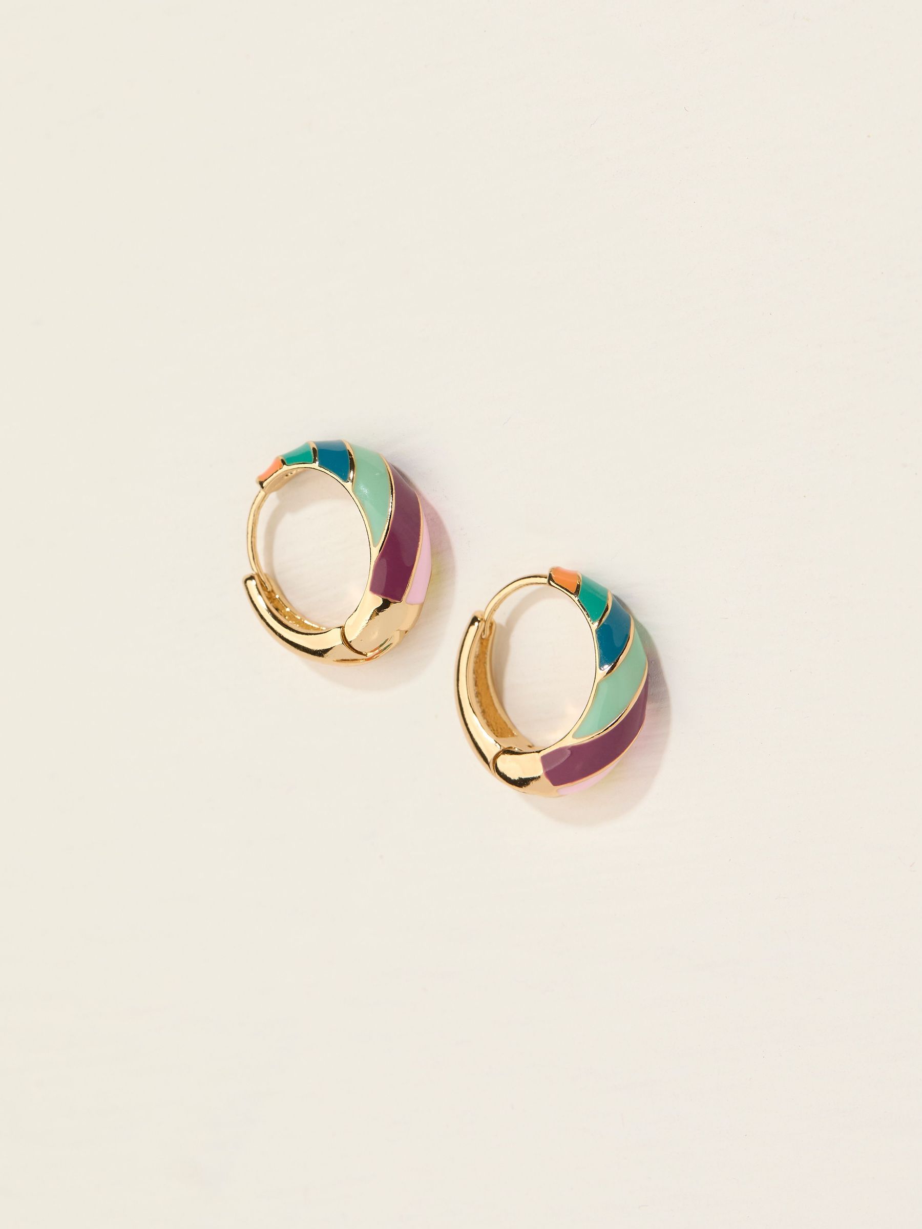 Multi Enamel Hoop Earrings (AT0444) | €16.50