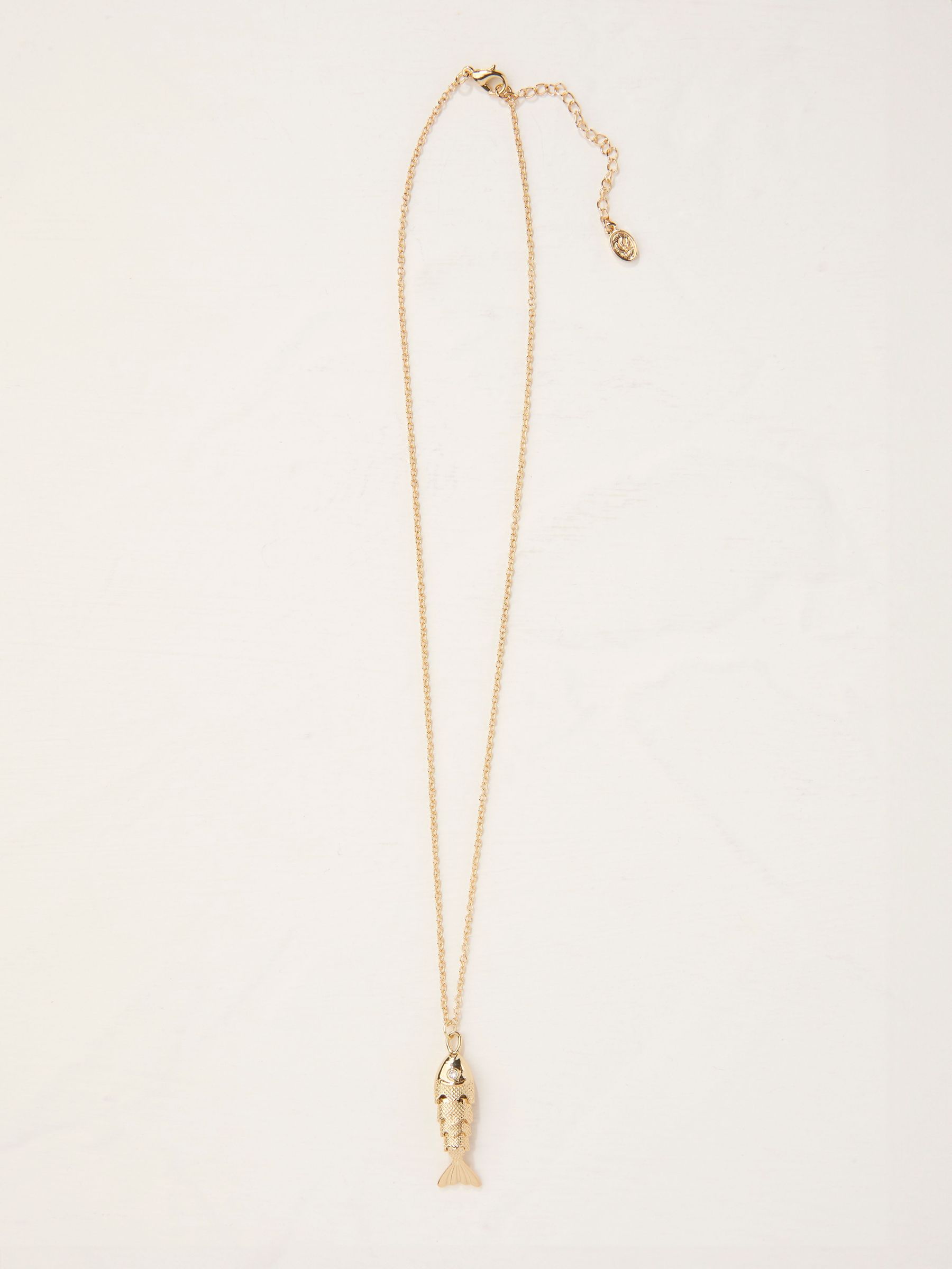 Gold Tone Fish Pendant Neckace (AT0641) | €21.50