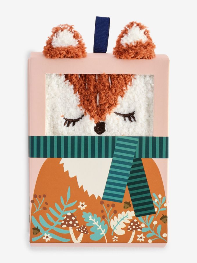 Orange Fox Socks In Box (AT0740) | €6