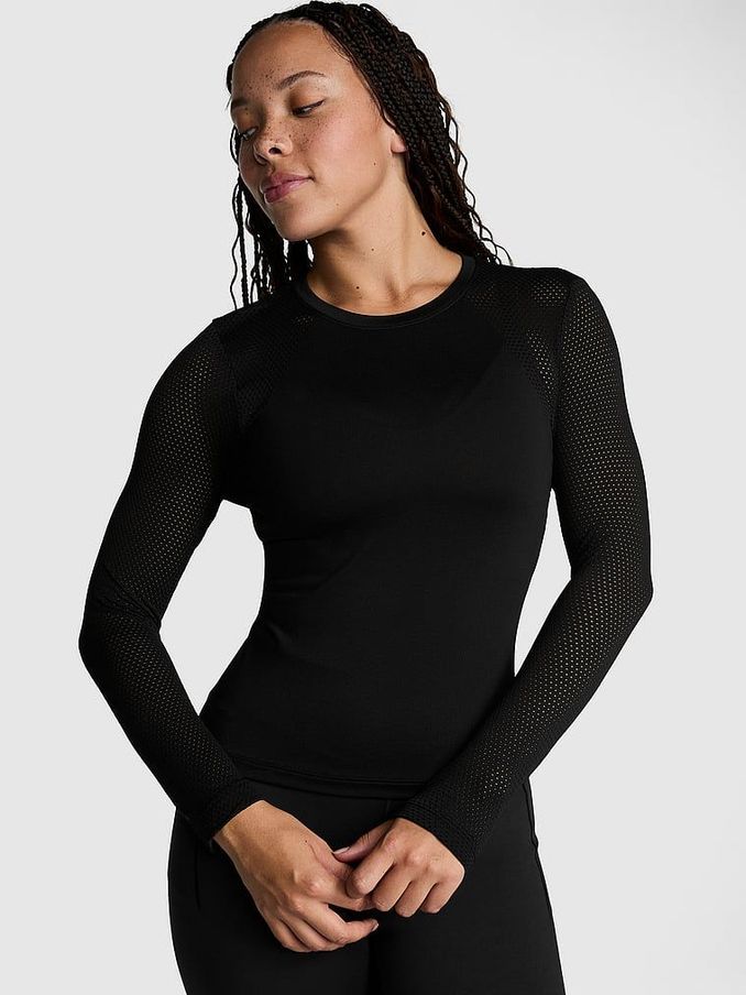 Black Marl Long Sleeve T-Shirt (AT0946) | €46