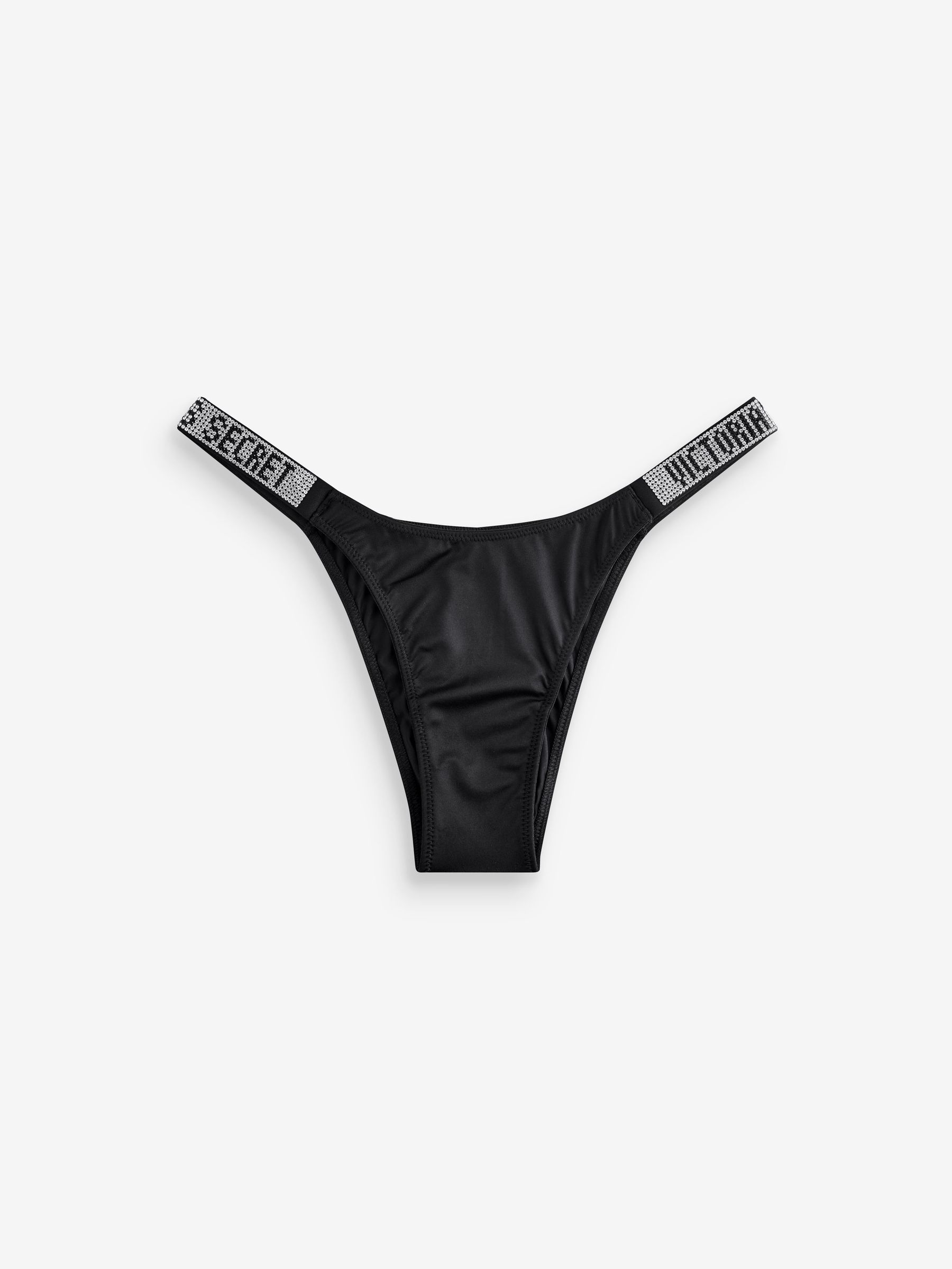Black Brazilian Shine Strap Knickers (AT0988) | €22.50
