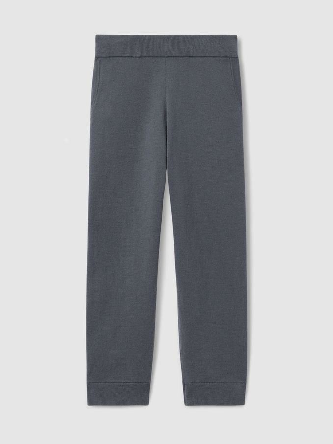 13-14 yrs Merino-Blend Stretch Joggers in Blackened Blue (AT5433) | US$70