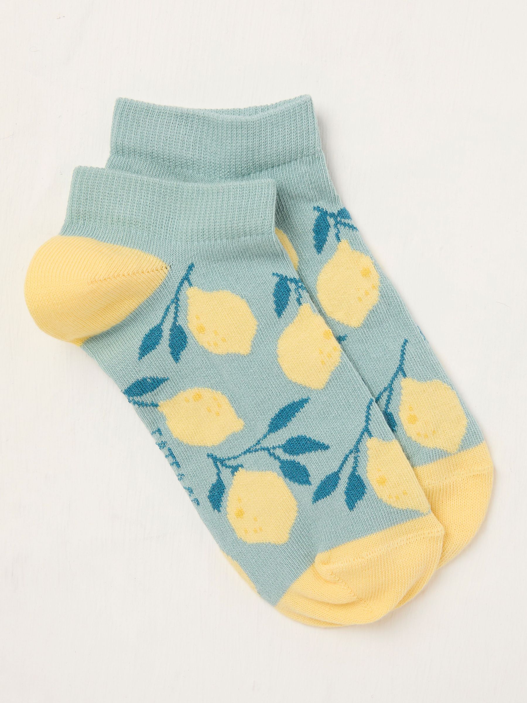 Green Lemon Trainer Socks (AT9310) | $10