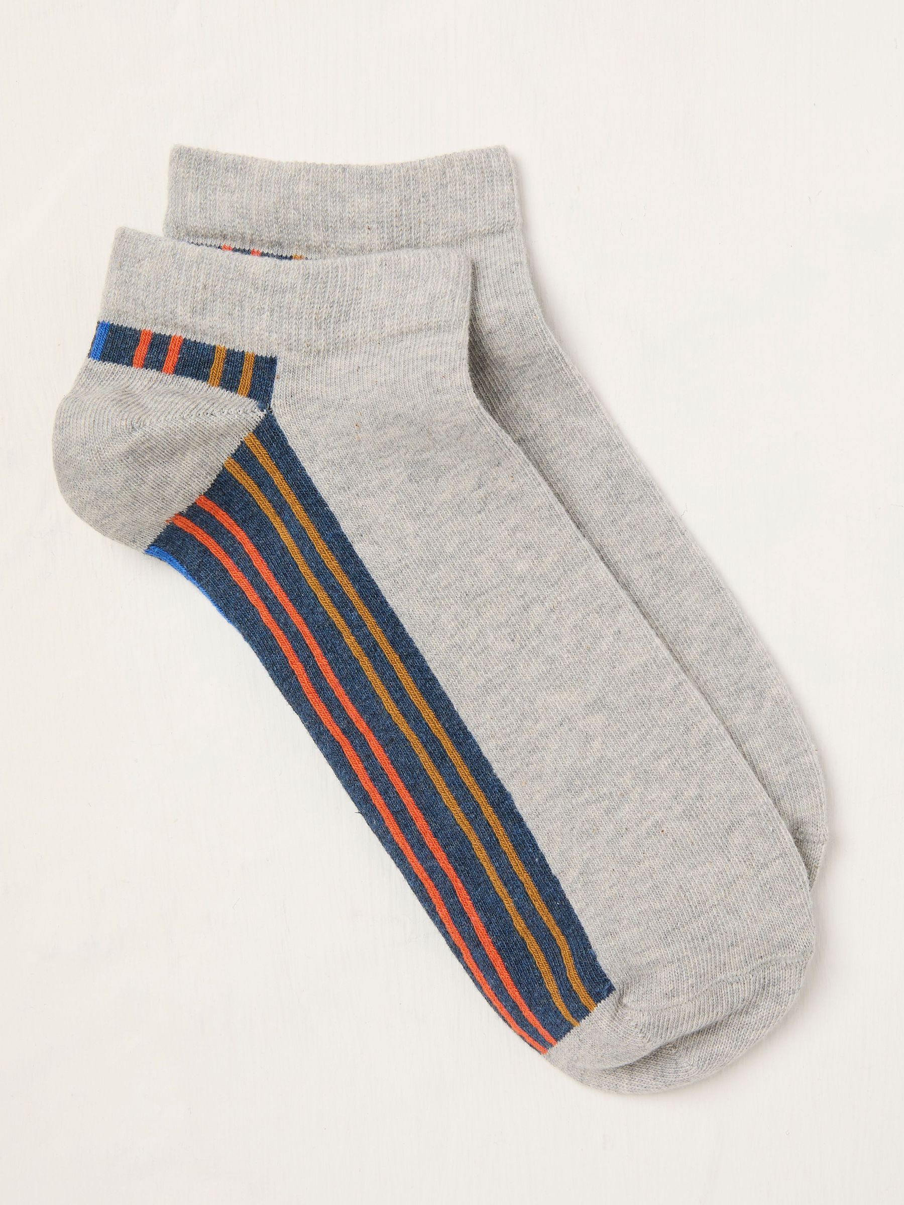 Grey Stripe Trainer Socks (AT9394) | €7.50