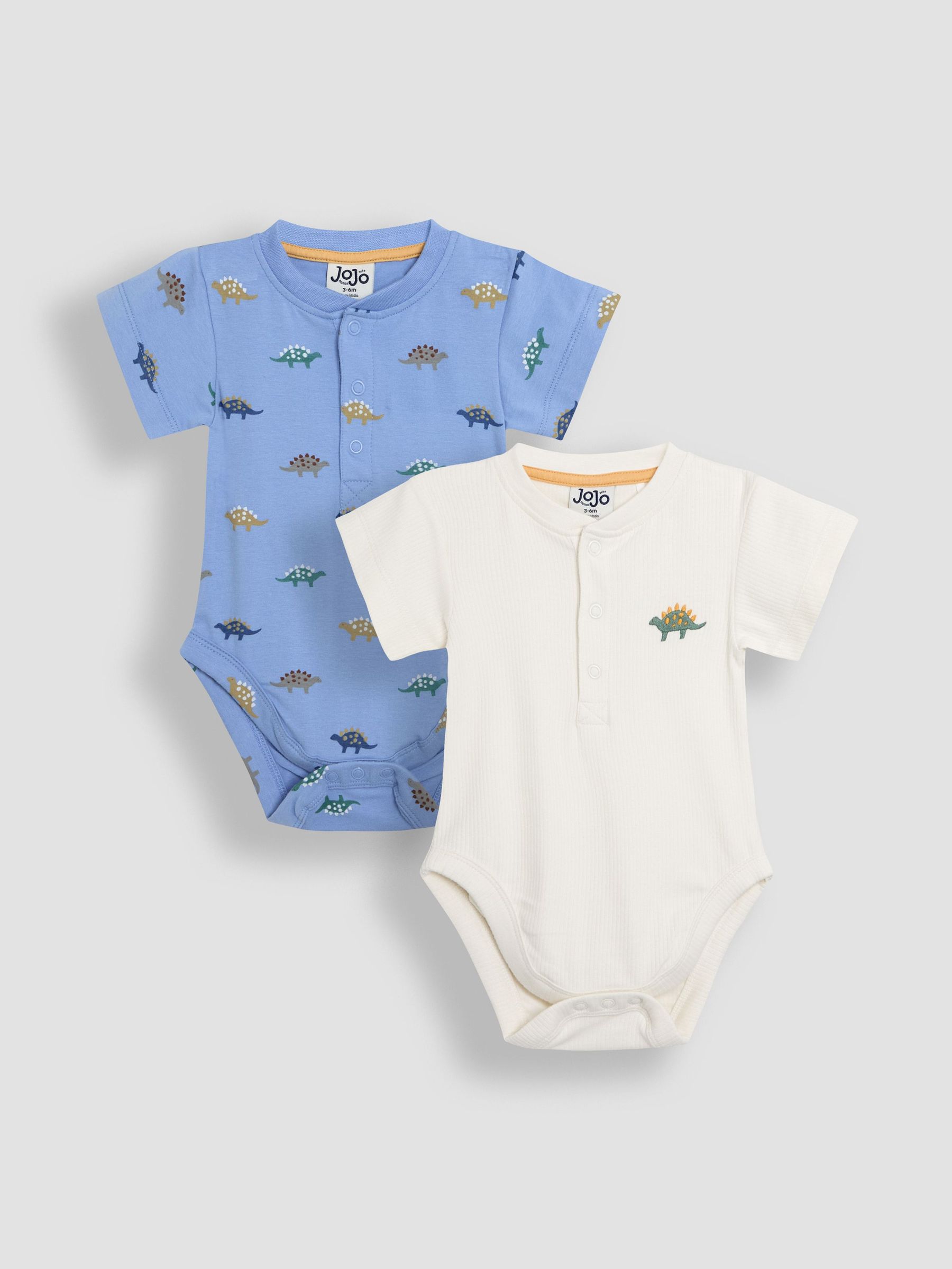 Blue & Natural Short Sleeve Bodysuits 2-Pack (AU0423) | $38 - $39