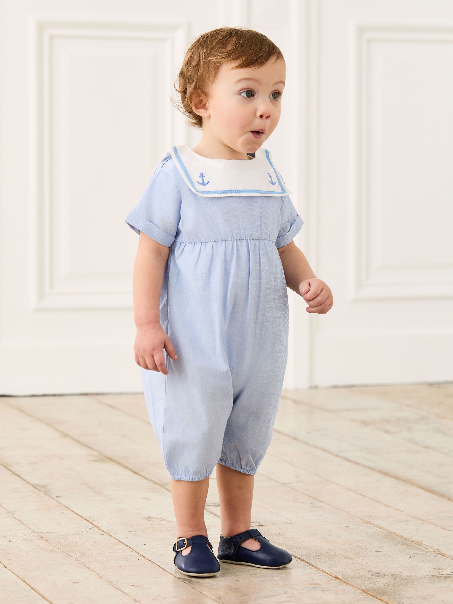 Blue Sailor Collar Romper (AU0430) | $45 - $46