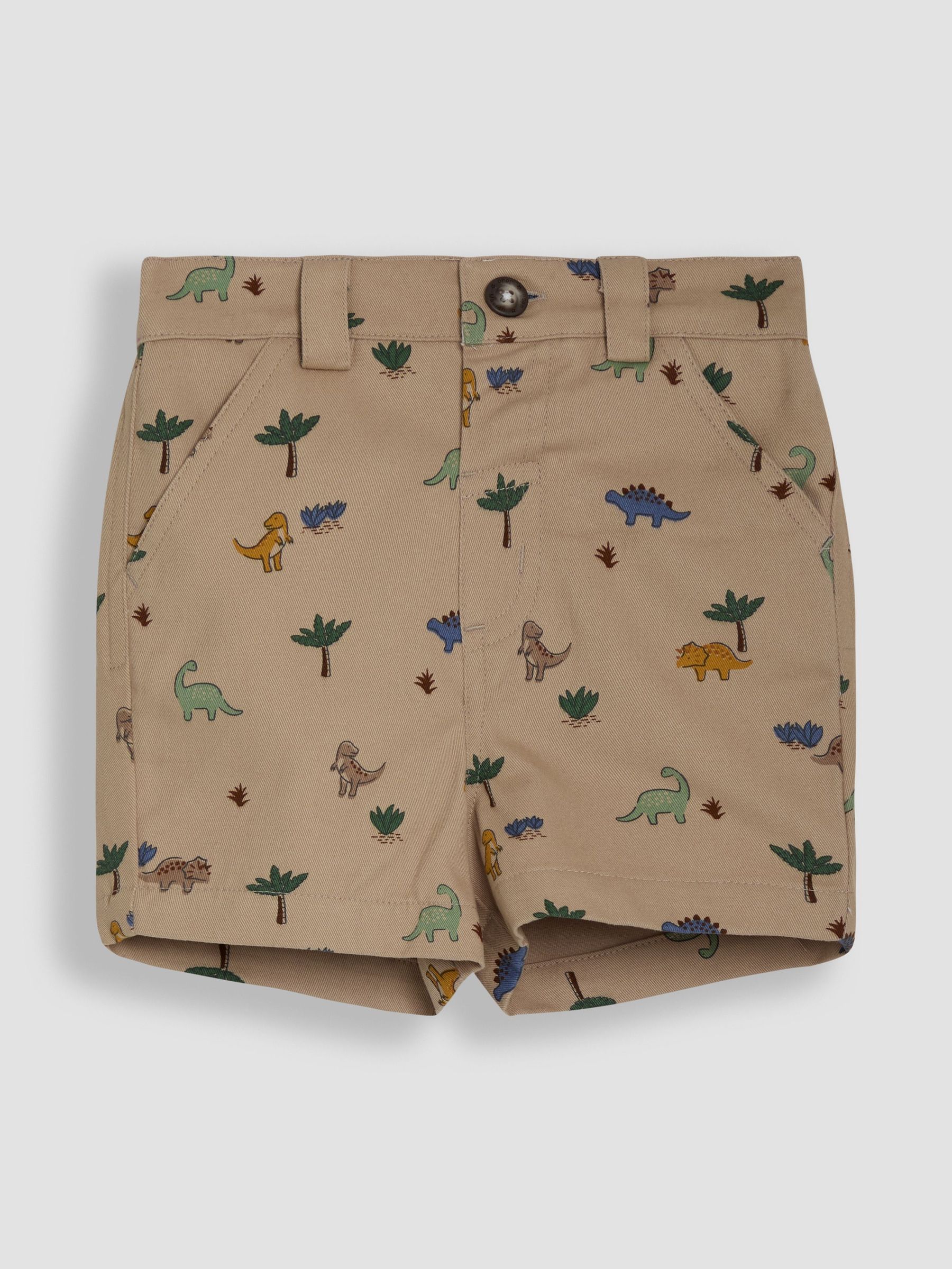Natural Stone Dino Print Twill Chino Short (AU0432) | $29 - $34
