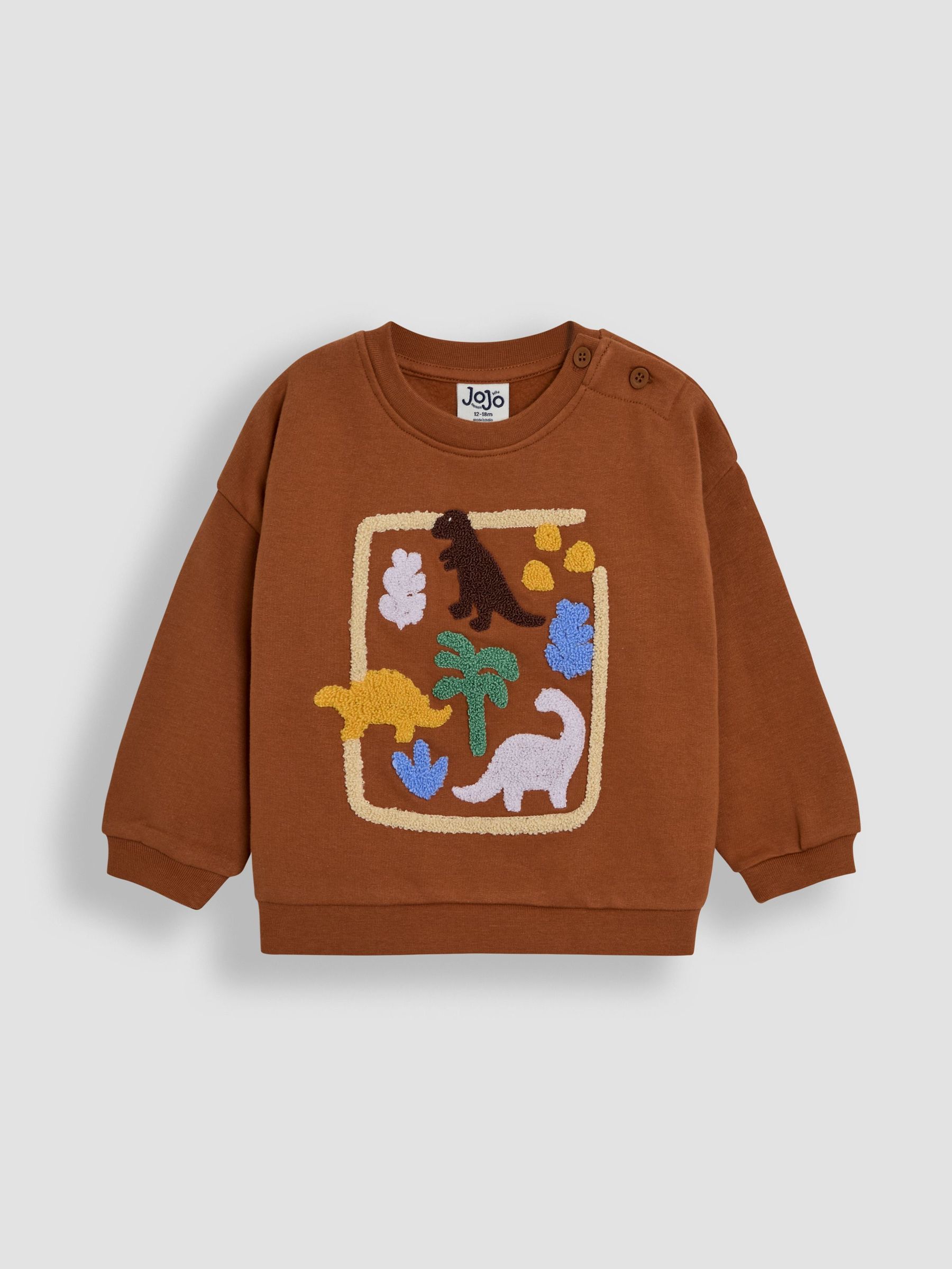 Brown Dino 100% Cotton Appliqué Sweatshirt (AU0452) | $43 - $48