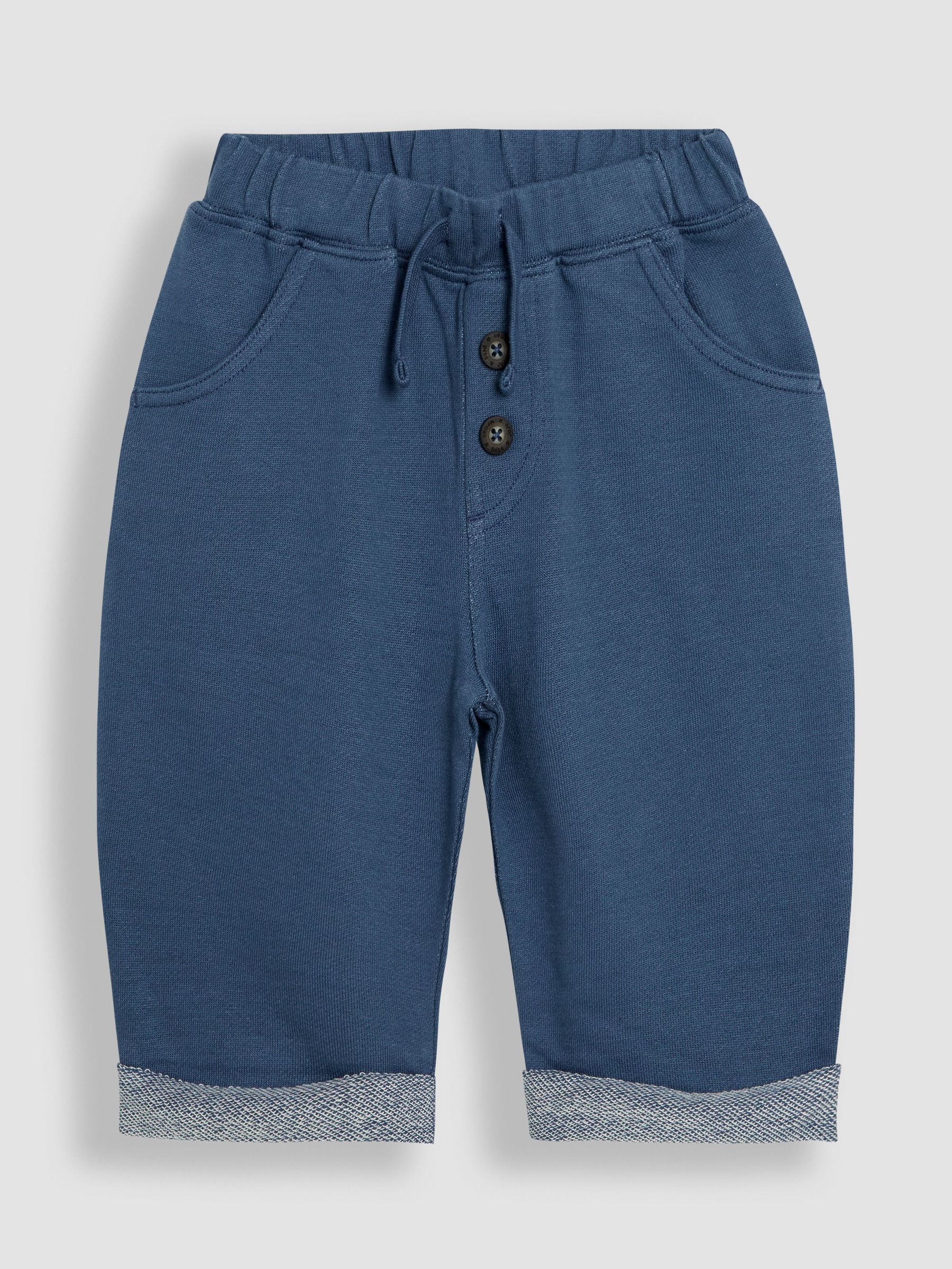 Blue Relaxed Roll Up Trousers (AU0459) | $29 - $36