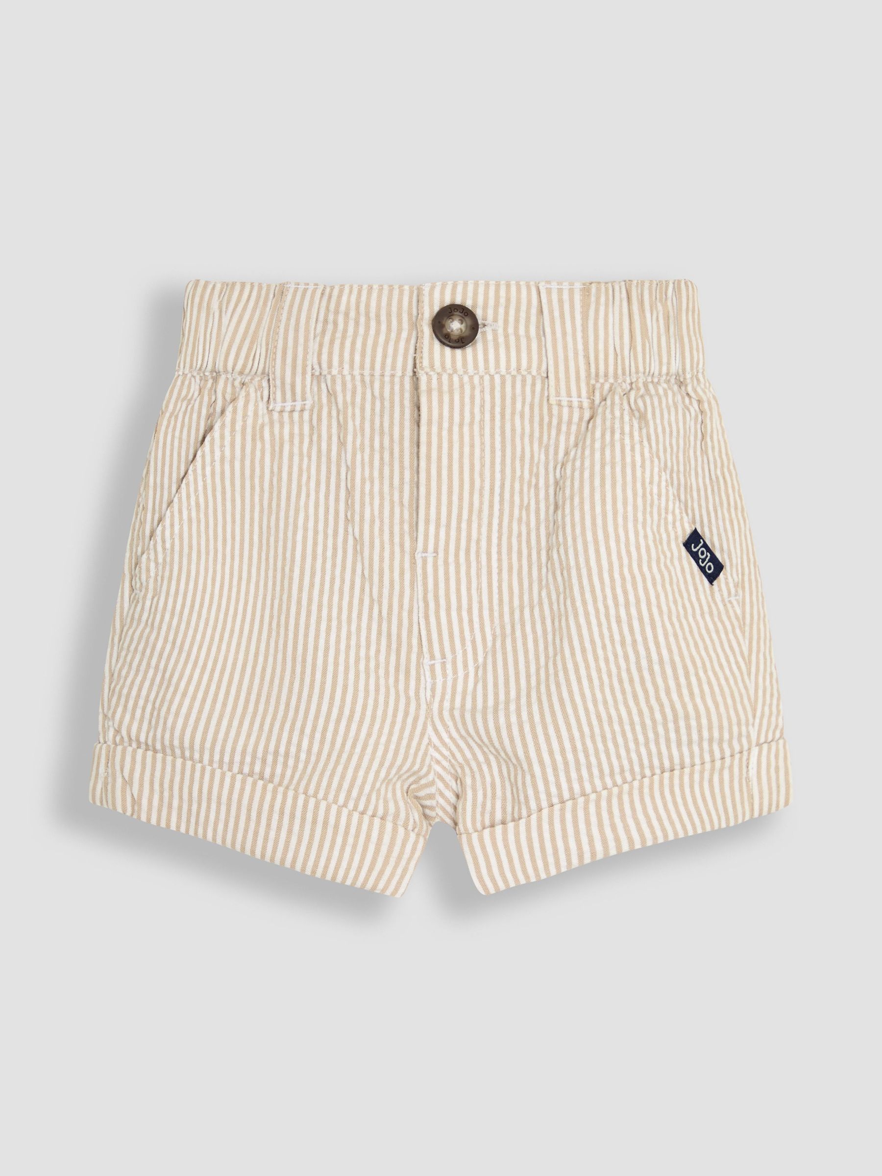 Natural Stone Seersucker Stripe Shorts (AU0476) | $31 - $36