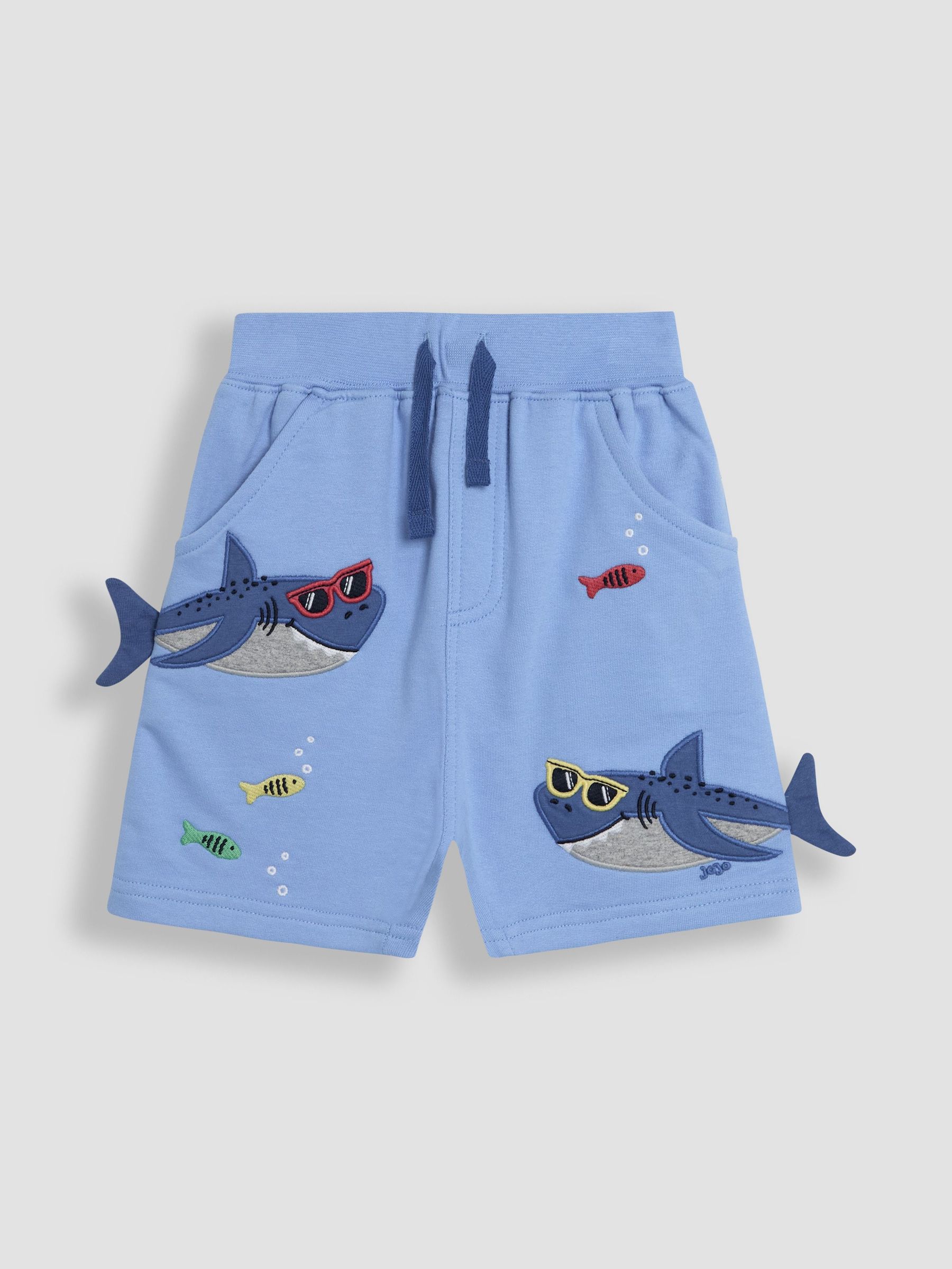 Blue Shark Appliqué Shorts (AU0620) | $27 - $33