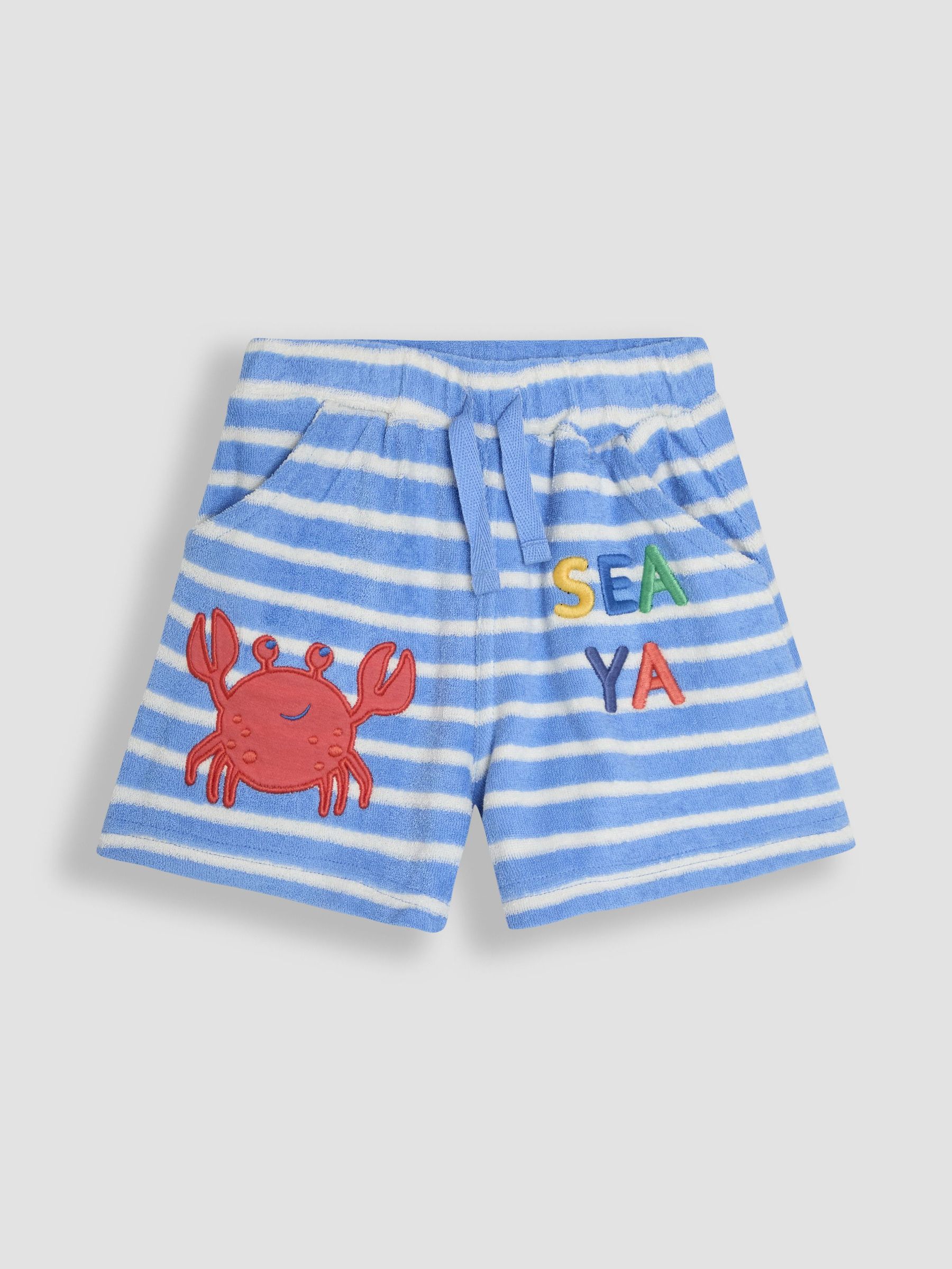 Blue Crab Crab Appliqué Textured Shorts (AU0628) | $27 - $33