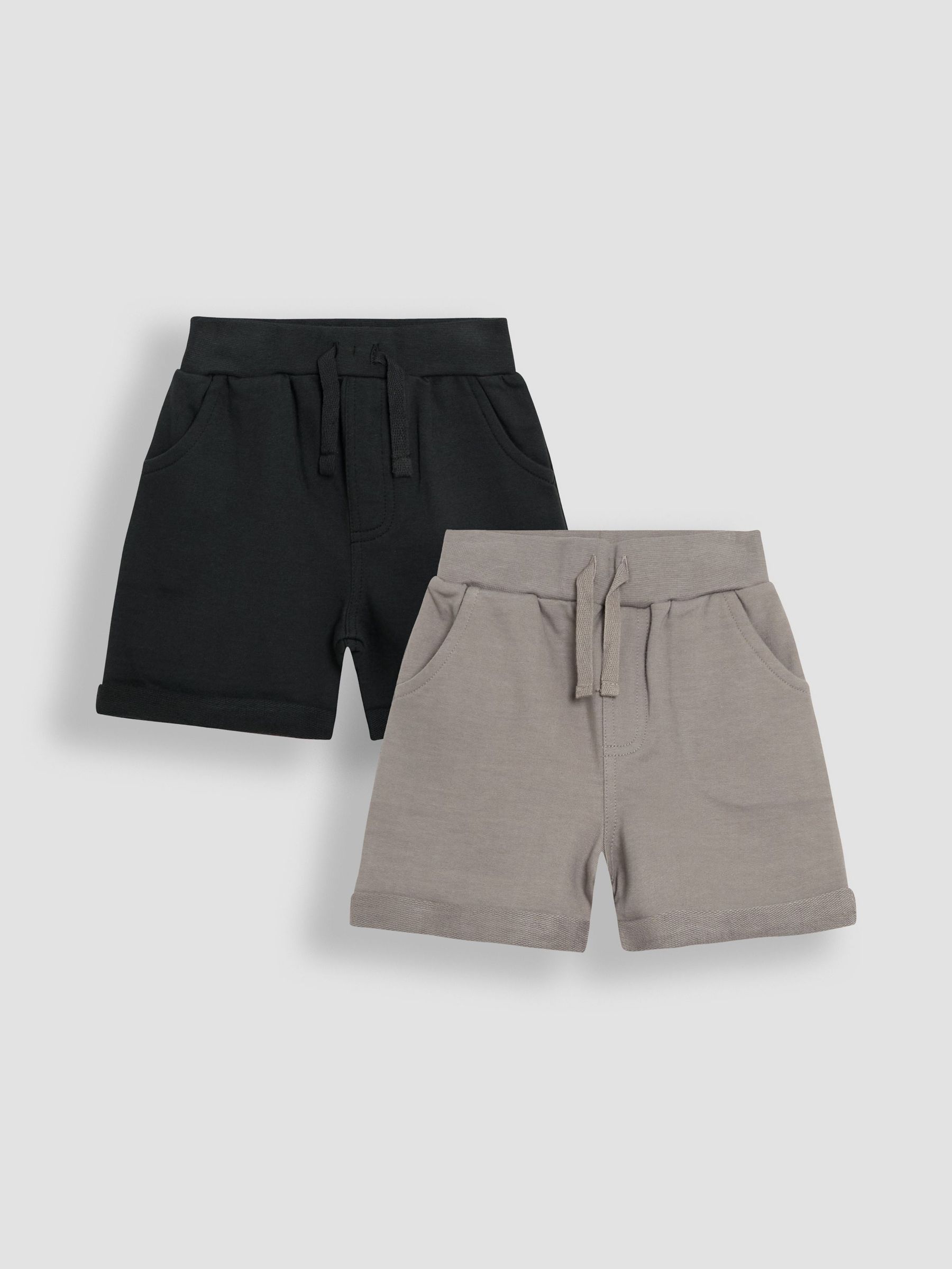Grey & Black 2-Pack Jogger Shorts (AU2219) | $33 - $38