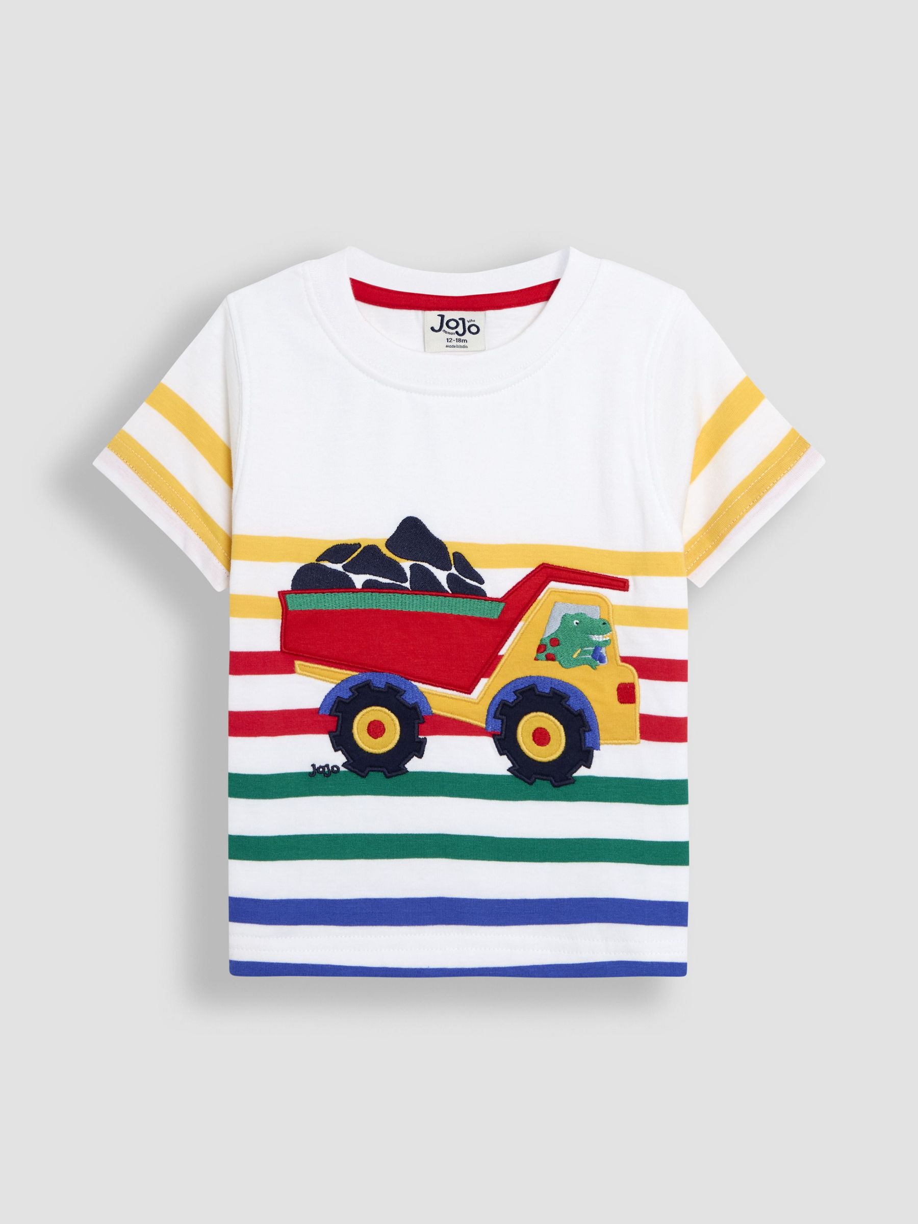 Multi Stripe Construction Appliqué T-Shirt (AU2225) | $27 - $33