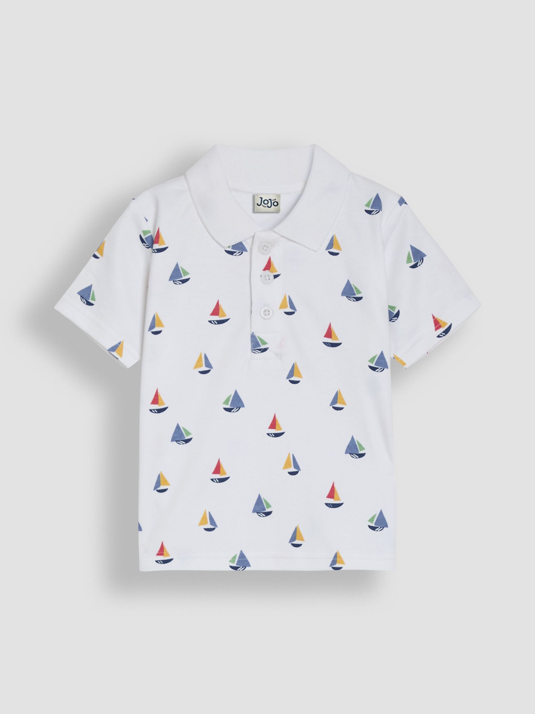 White Sailboat Embroidered Polo Shirt (AU2235) | $29 - $34