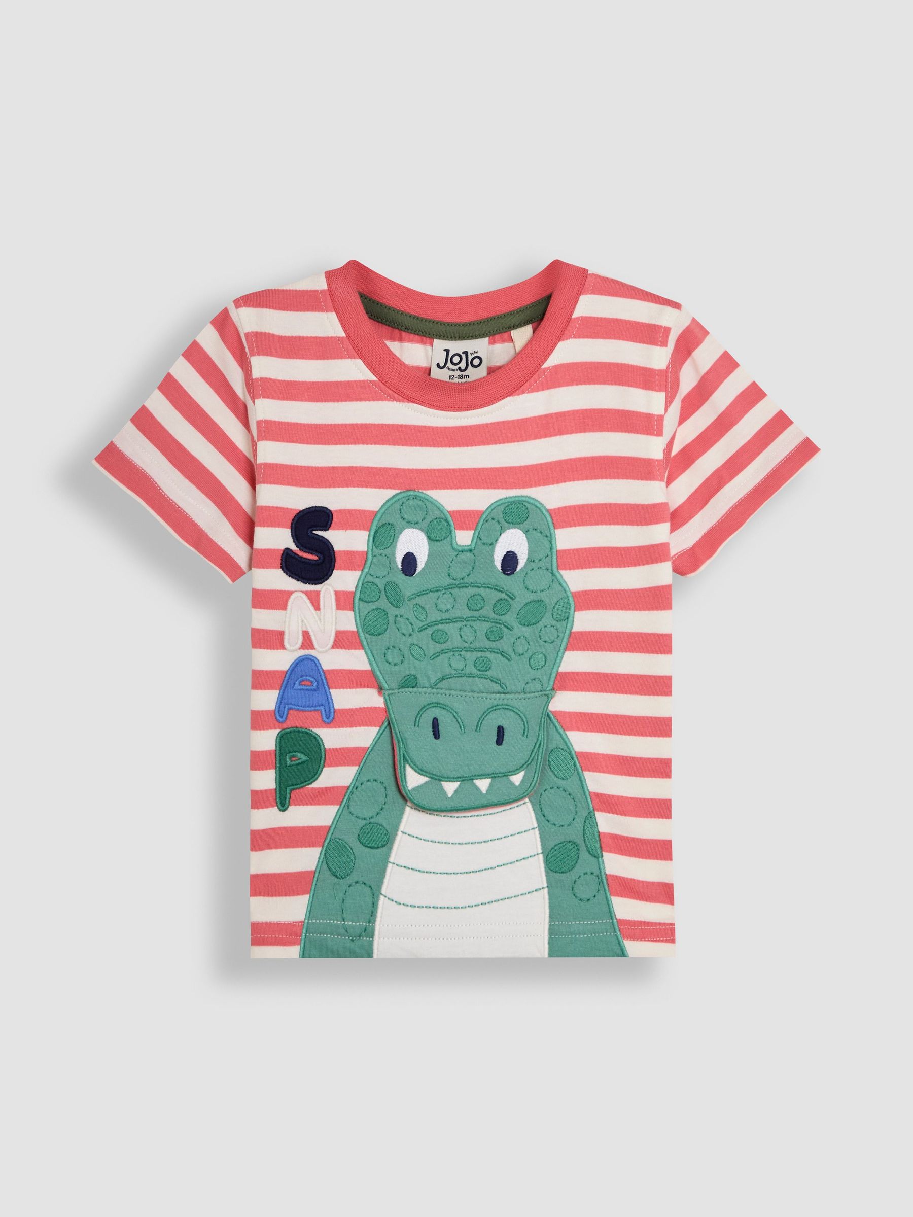 Pink Crocodile Interactive Appliqué 100% Cotton T-Shirt (AU2244) | $27 - $33
