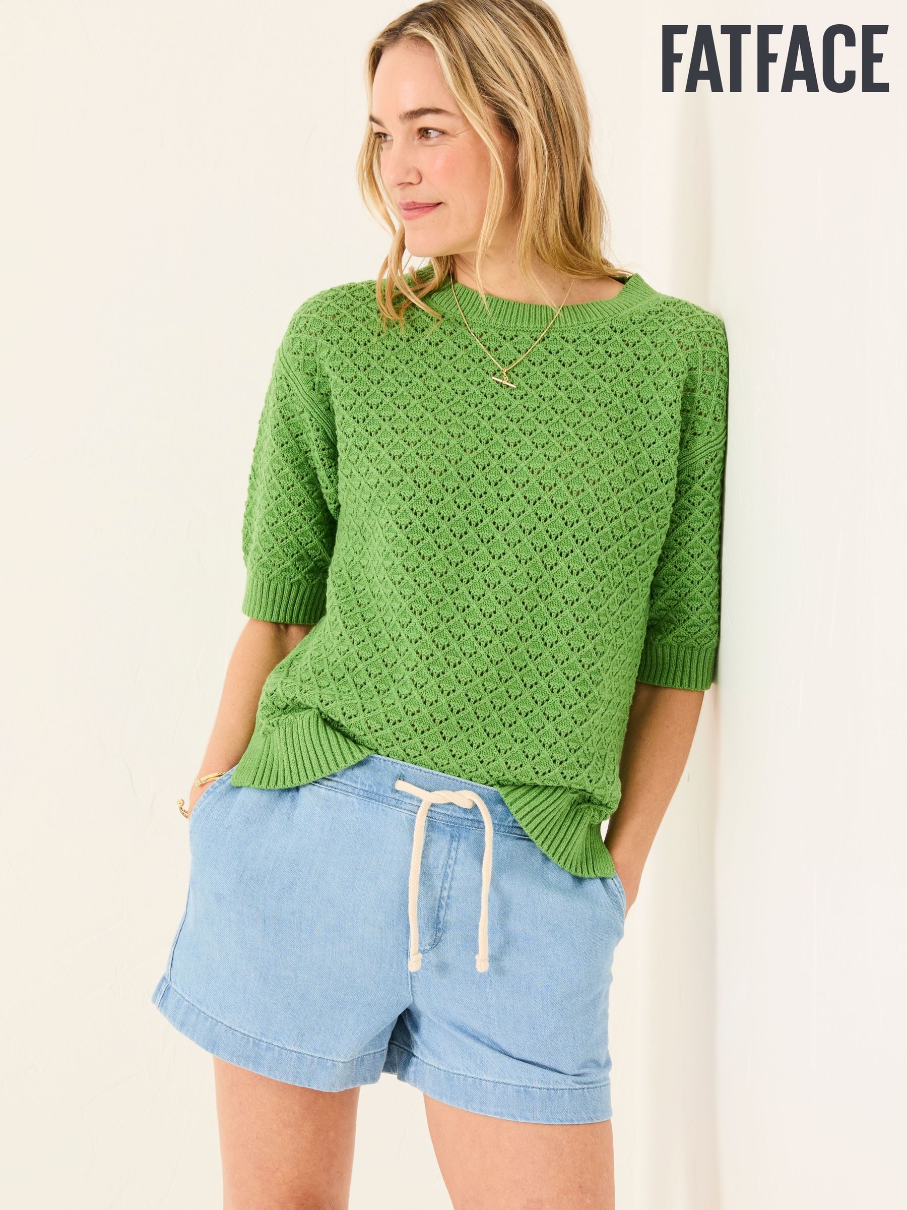 Maysie Green Knitted T-Shirt (AU2563) | $85