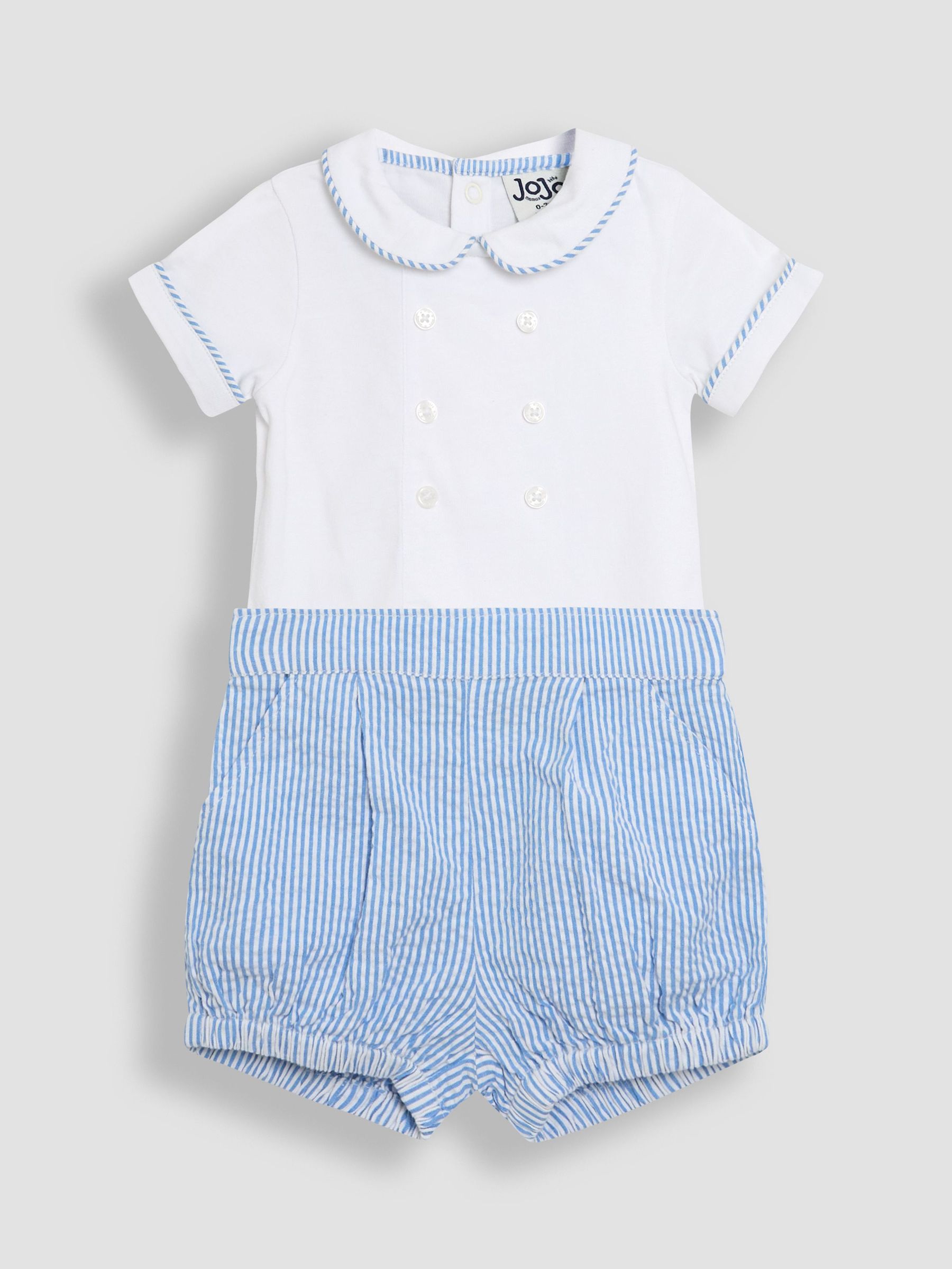 Blue 2-Piece Classic Body & Stripe Shorts Set (AU4161) | $51 - $55
