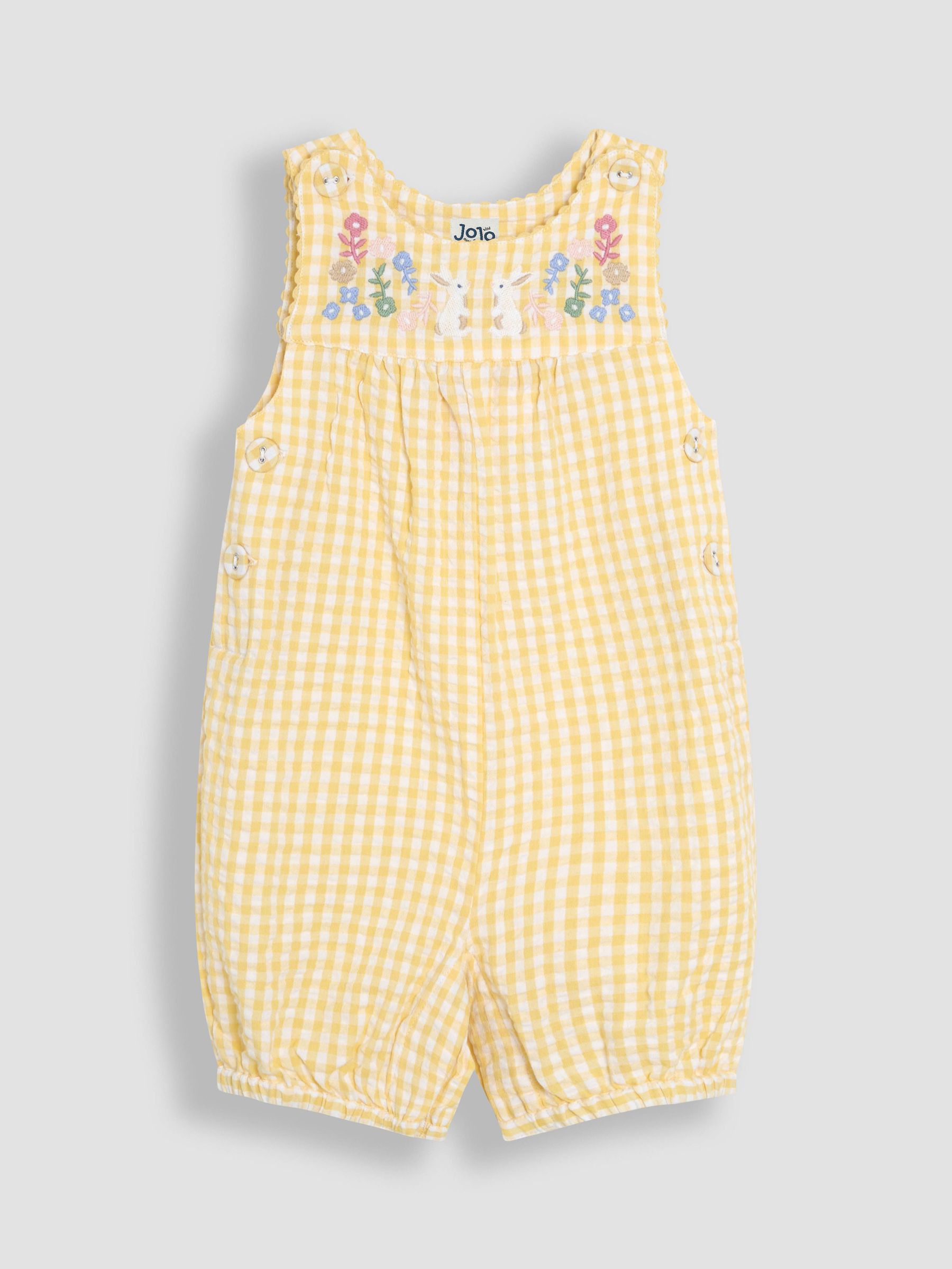 Yellow Bunny Appliqué Dungarees (AU4178) | $41 - $43