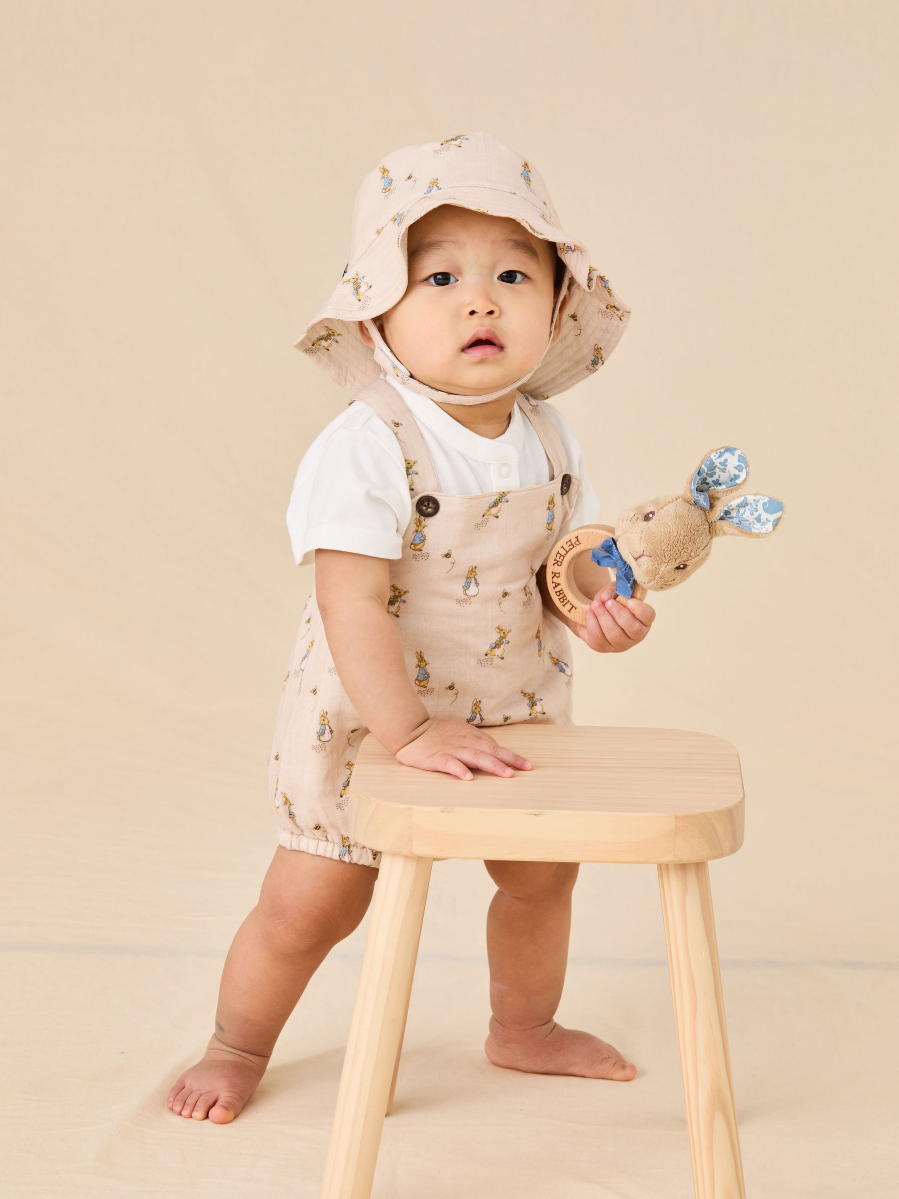 Natural 2-Piece Peter Rabbit™ Dungarees & Body Set (AU4181) | $51 - $55