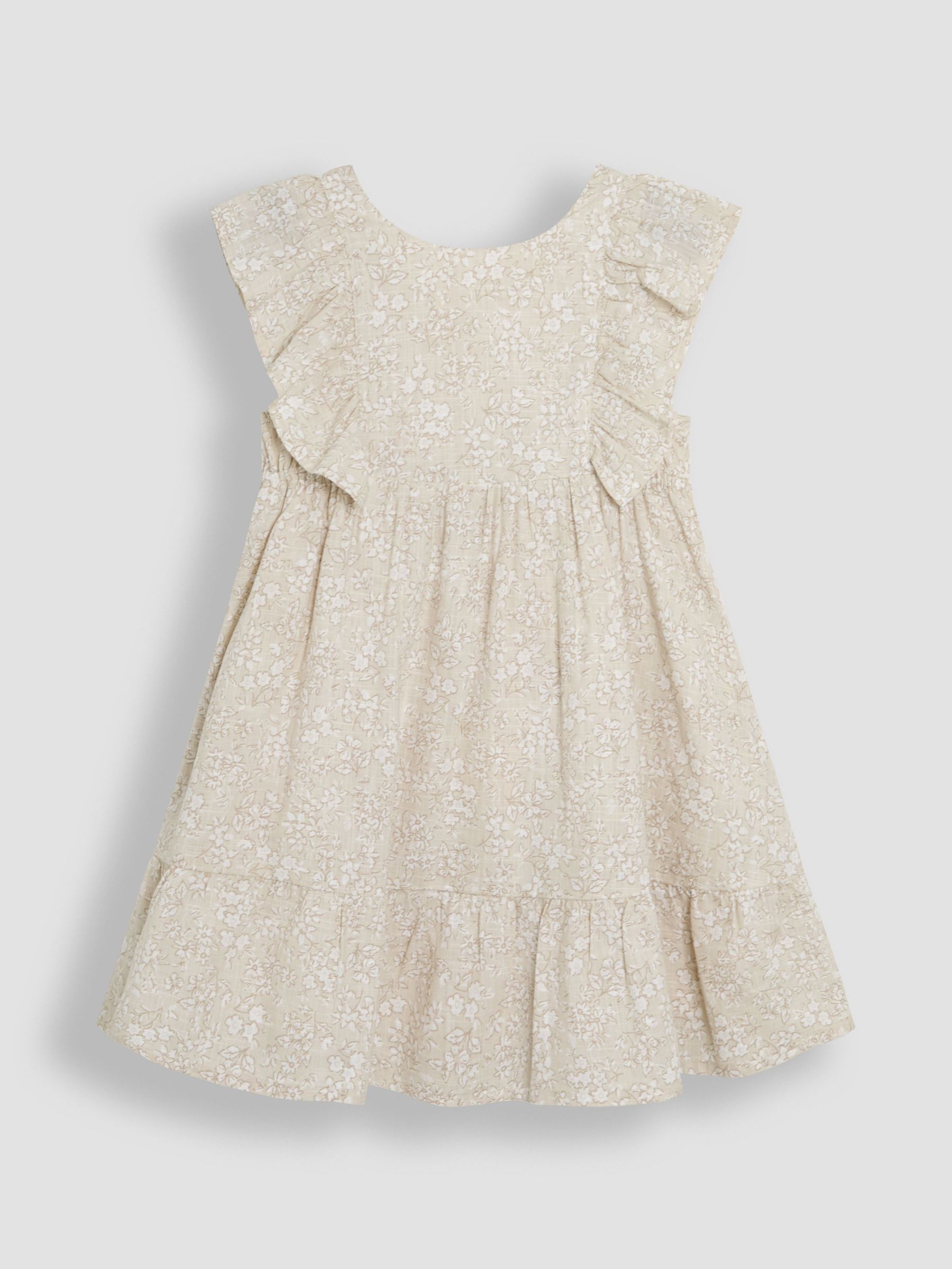Natural Garden Floral Smocked Woven 100% Cotton Dress (AU4185) | $45 - $55