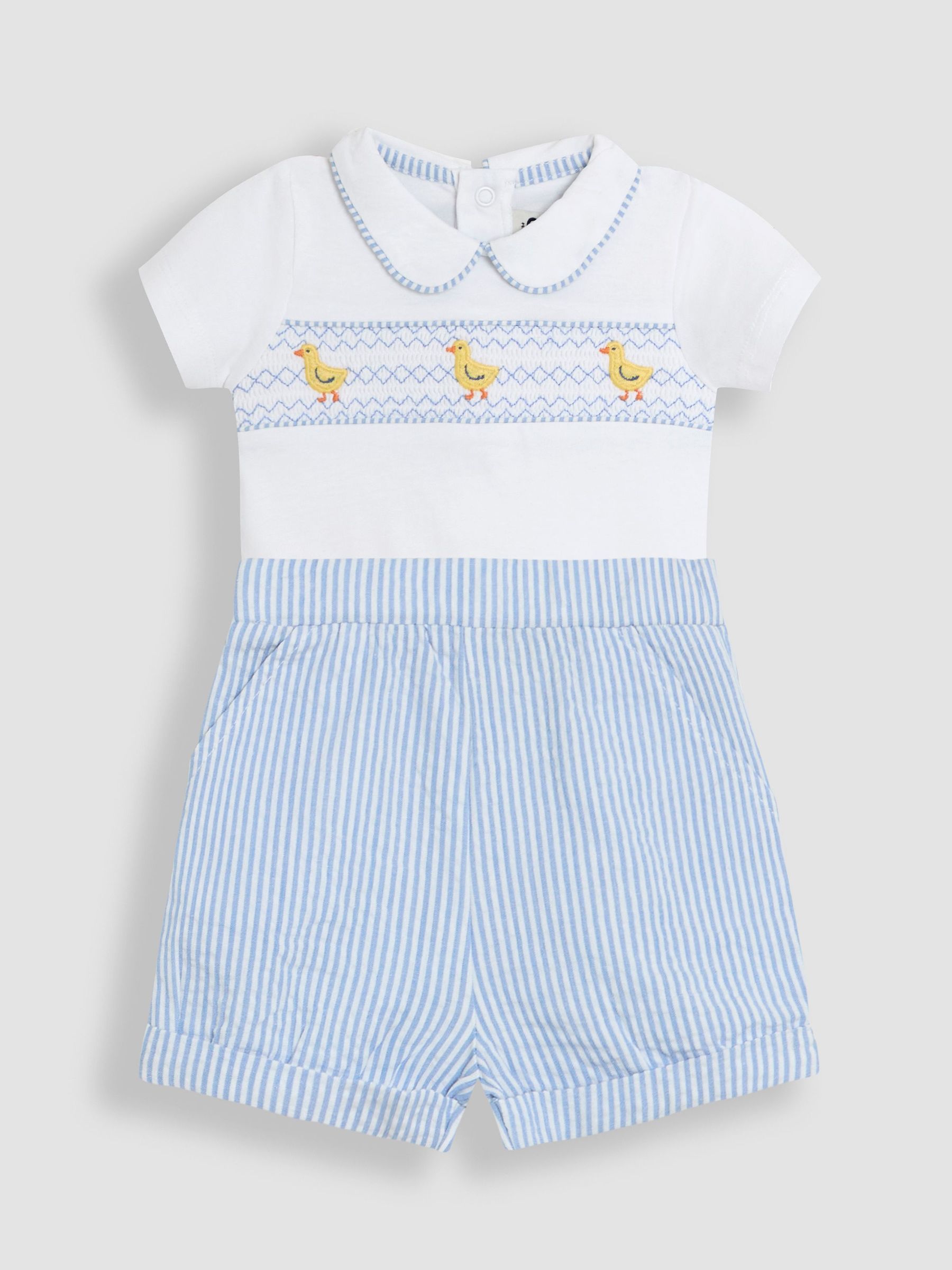 Blue 2-Piece Chick Embroidered Body & Short Set (AU4212) | $51 - $55