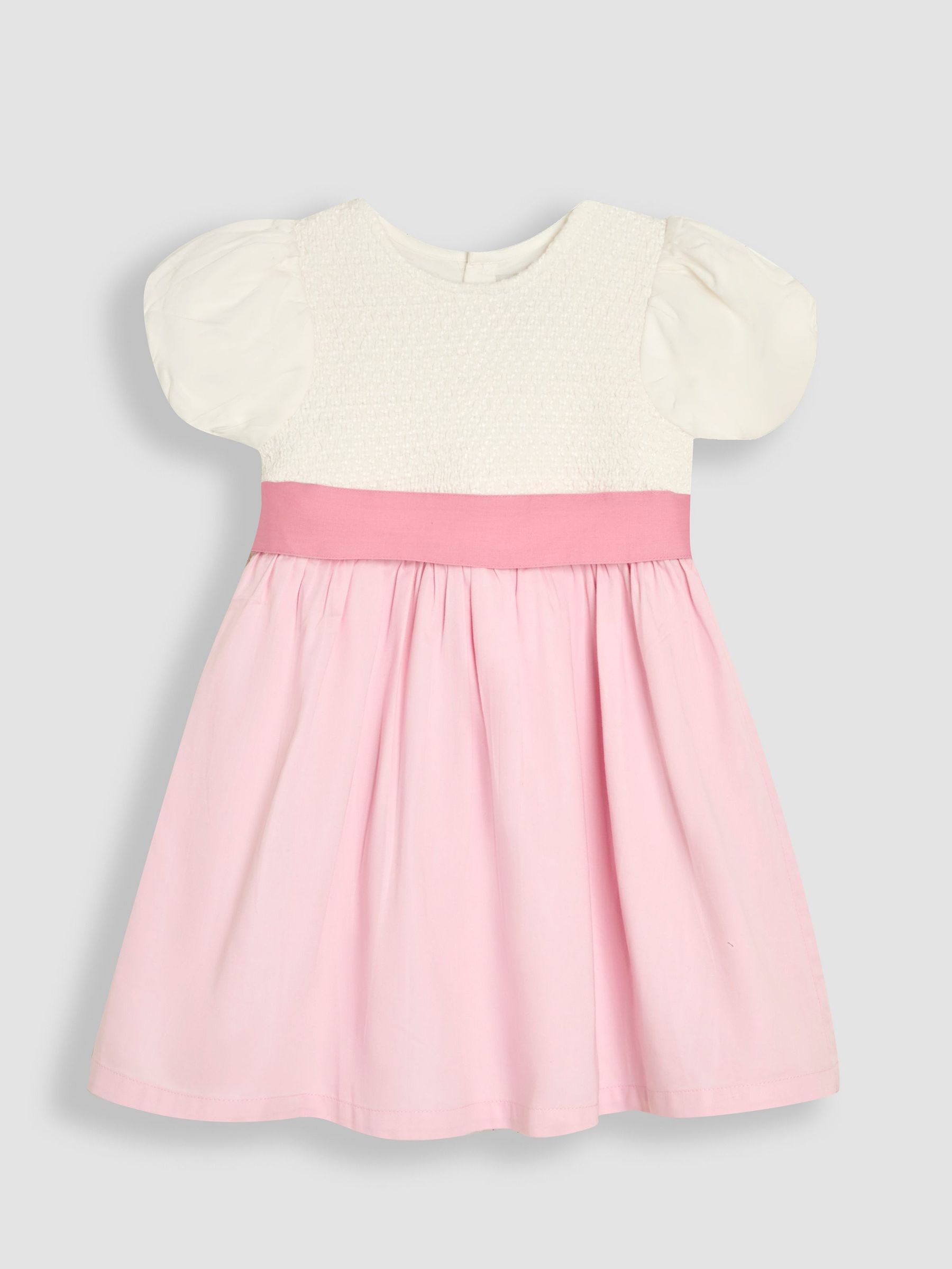 Pink Smocked Satin Party Dress (AU4587) | $65 - $75