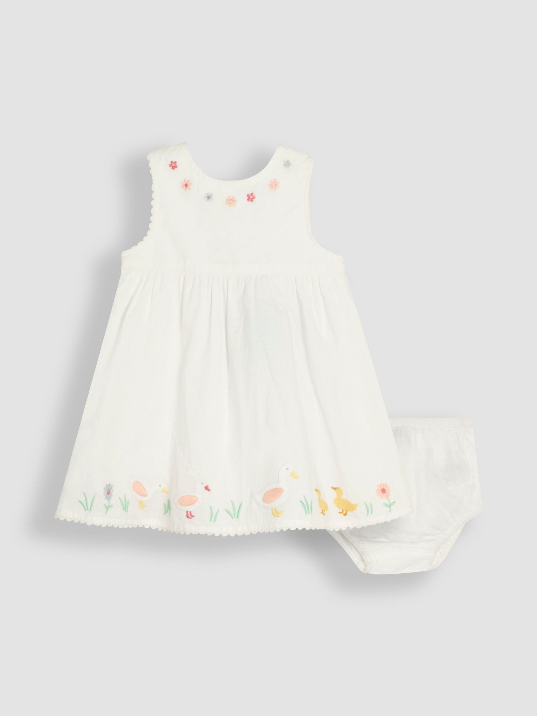 White Duck Floral Baby Appliqué 100% Cotton Dress (AU4589) | $48 - $50