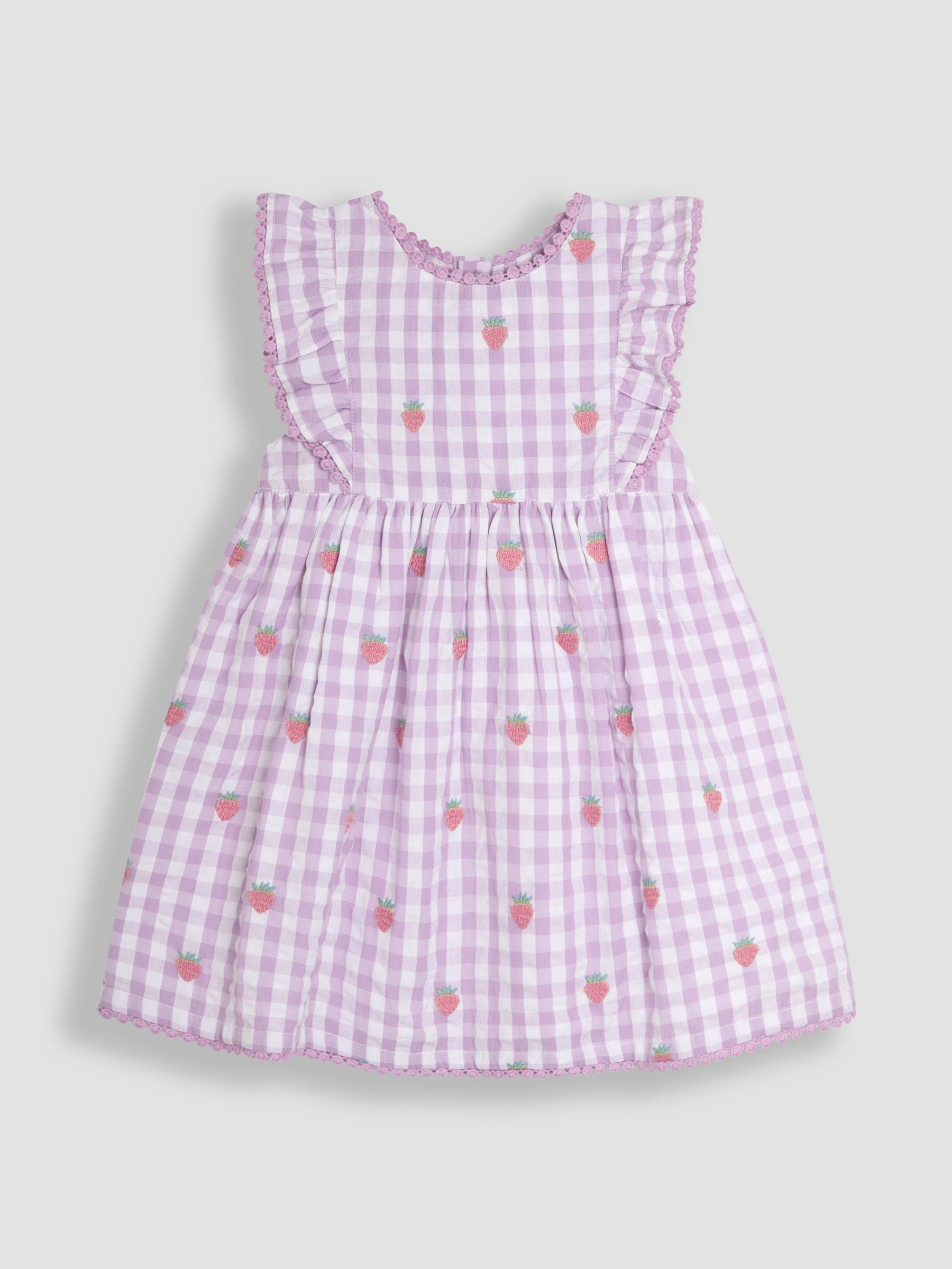 Lilac Purple Strawberry Embroidered Pretty Summer Dress (AU4620) | $43 - $48