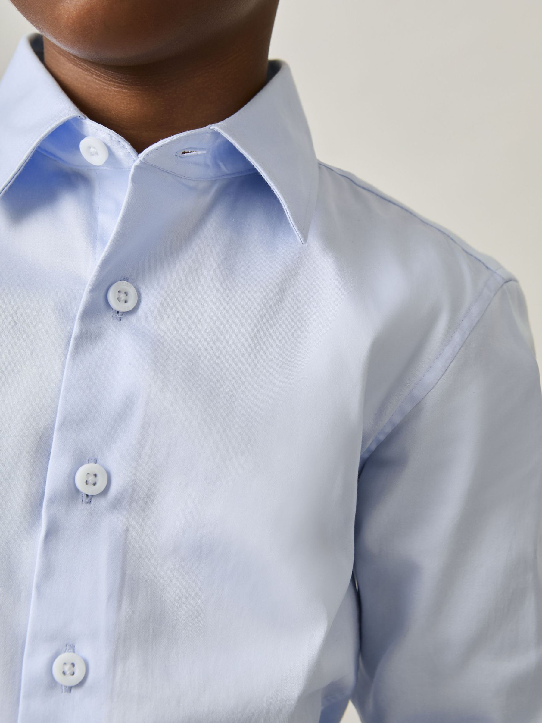 9-13 yrs Slim-Fit Cotton Shirt in Soft Blue (AU4865) | €35
