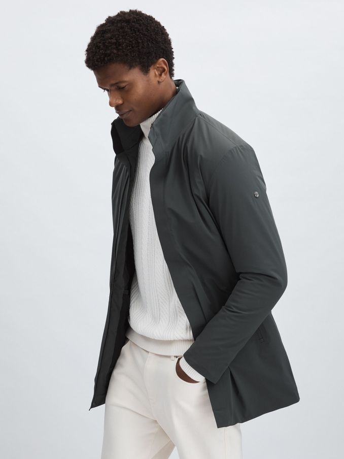 Scandinavian Edition Padded Wool Parka in Dark Olive (AU4874) | €785