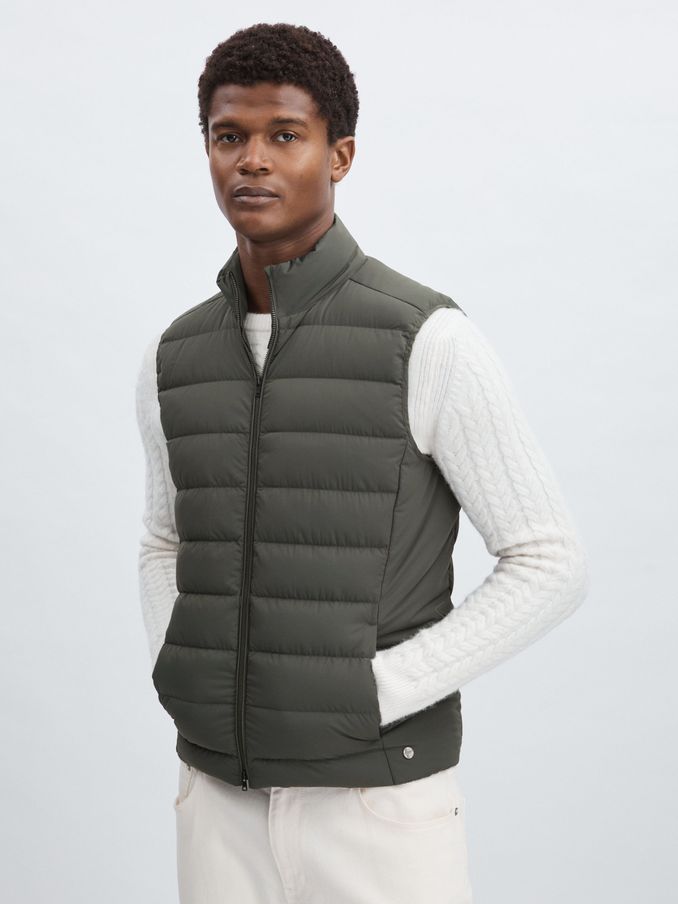 Scandinavian Edition Padded Down Gilet in Dark Grey (AU4899) | €232