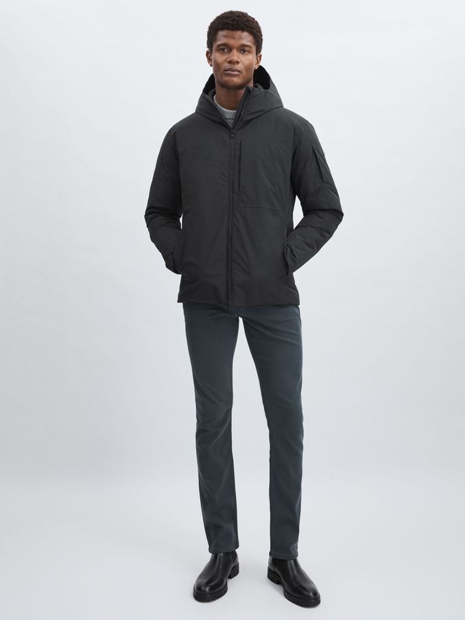 Scandinavian Edition Hooded Down Parka in Black (AU4902) | US$739