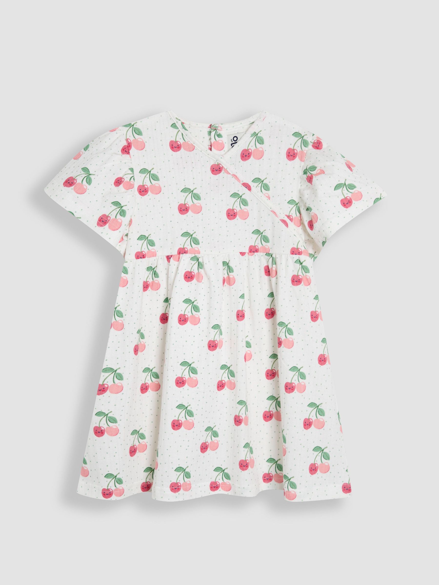 Cream Pink Cherry Wrap Dress (AU5326) | $33 - $38