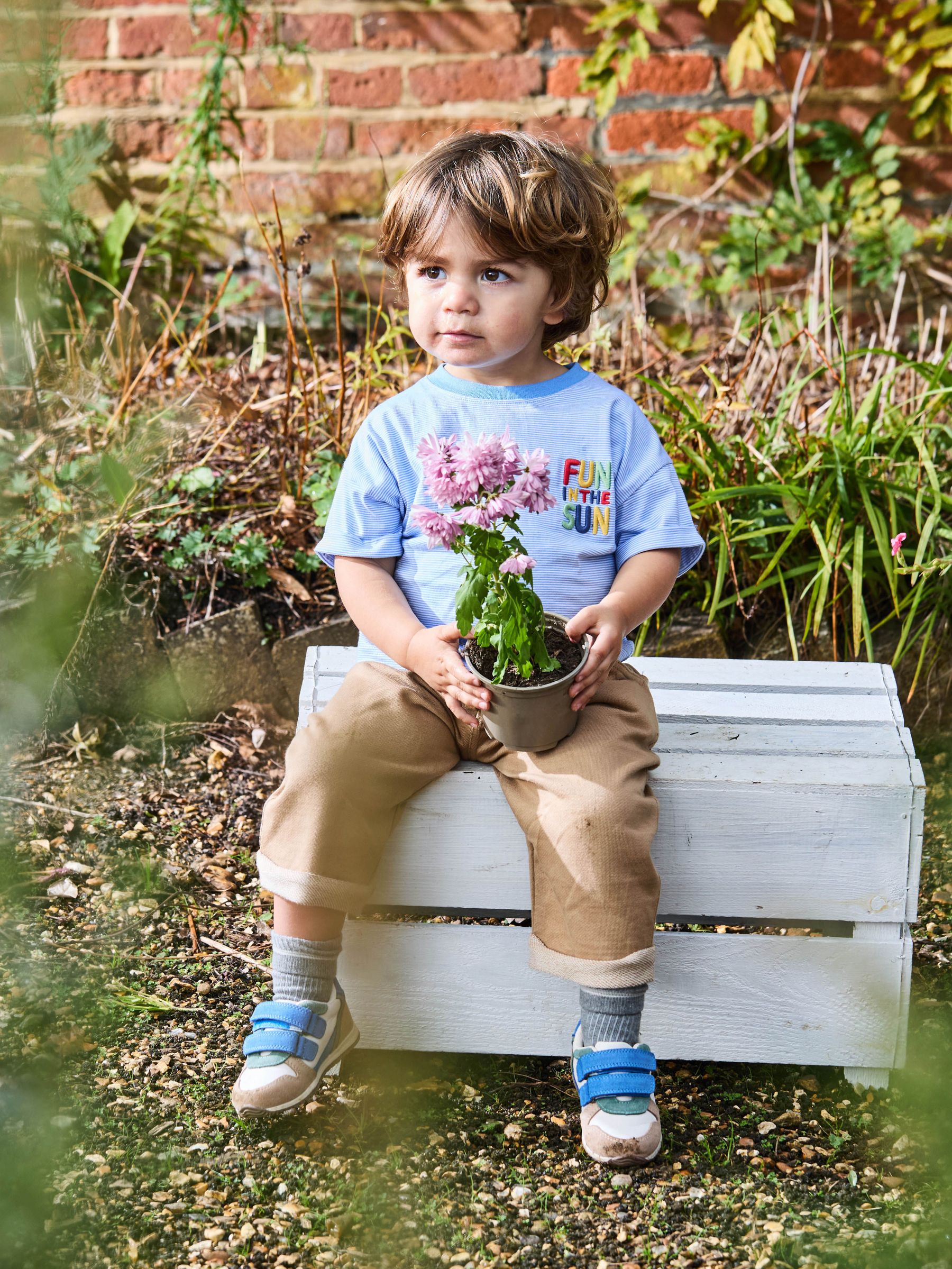 Blue Fun In The Sun Back Printed 100% Cotton T-Shirt (AU5347) | $22 - $27