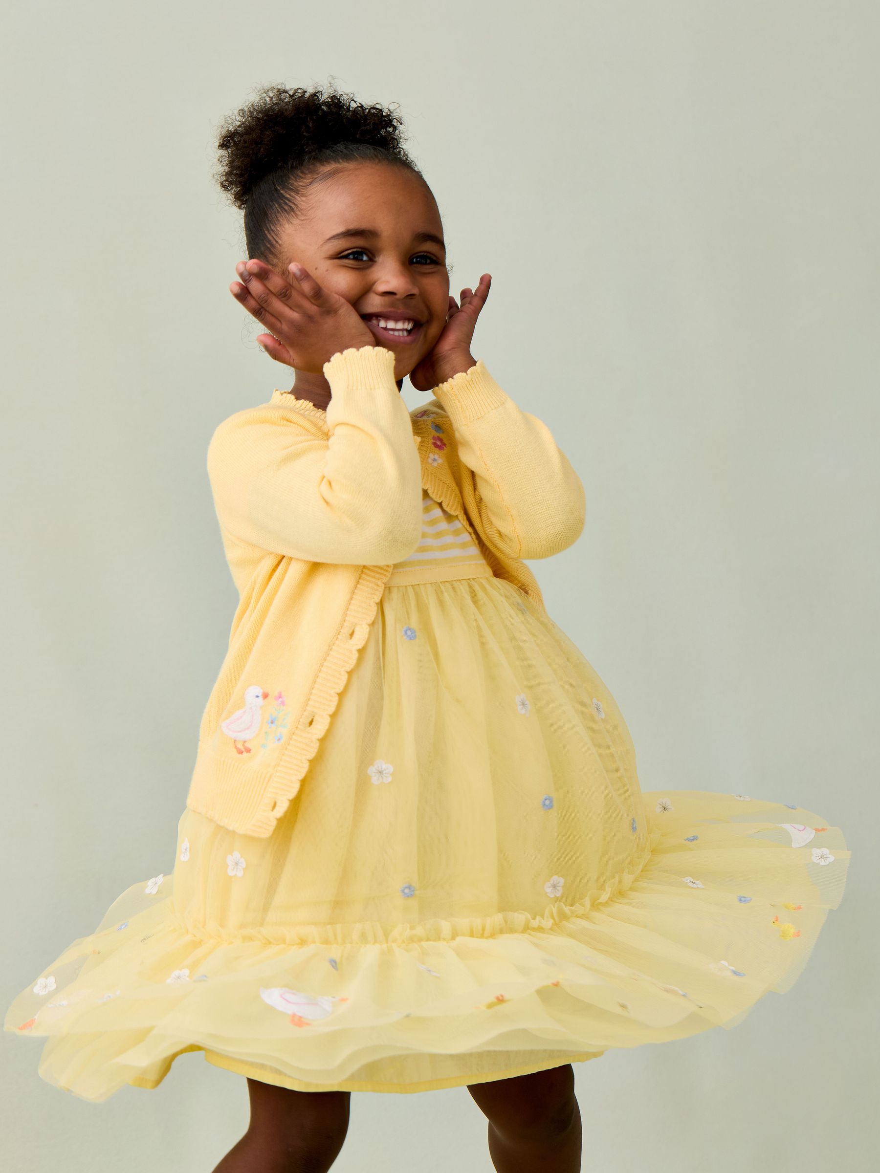 Yellow Duck Embroidered Character Cardigan (AU5365) | $45 - $50