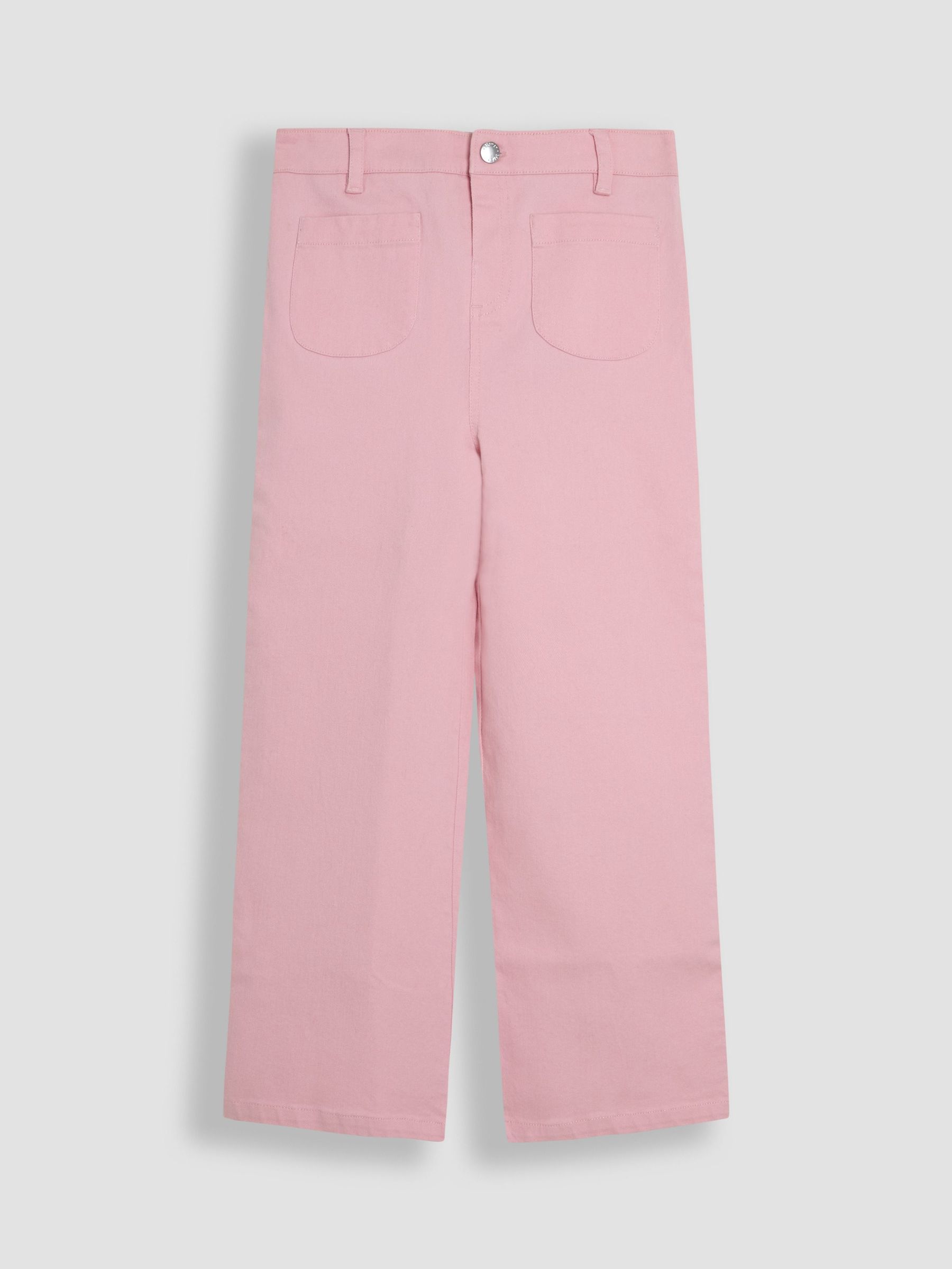 Pink Twill Wide Leg Patch Pocket Trousers (AU5392) | $31 - $36